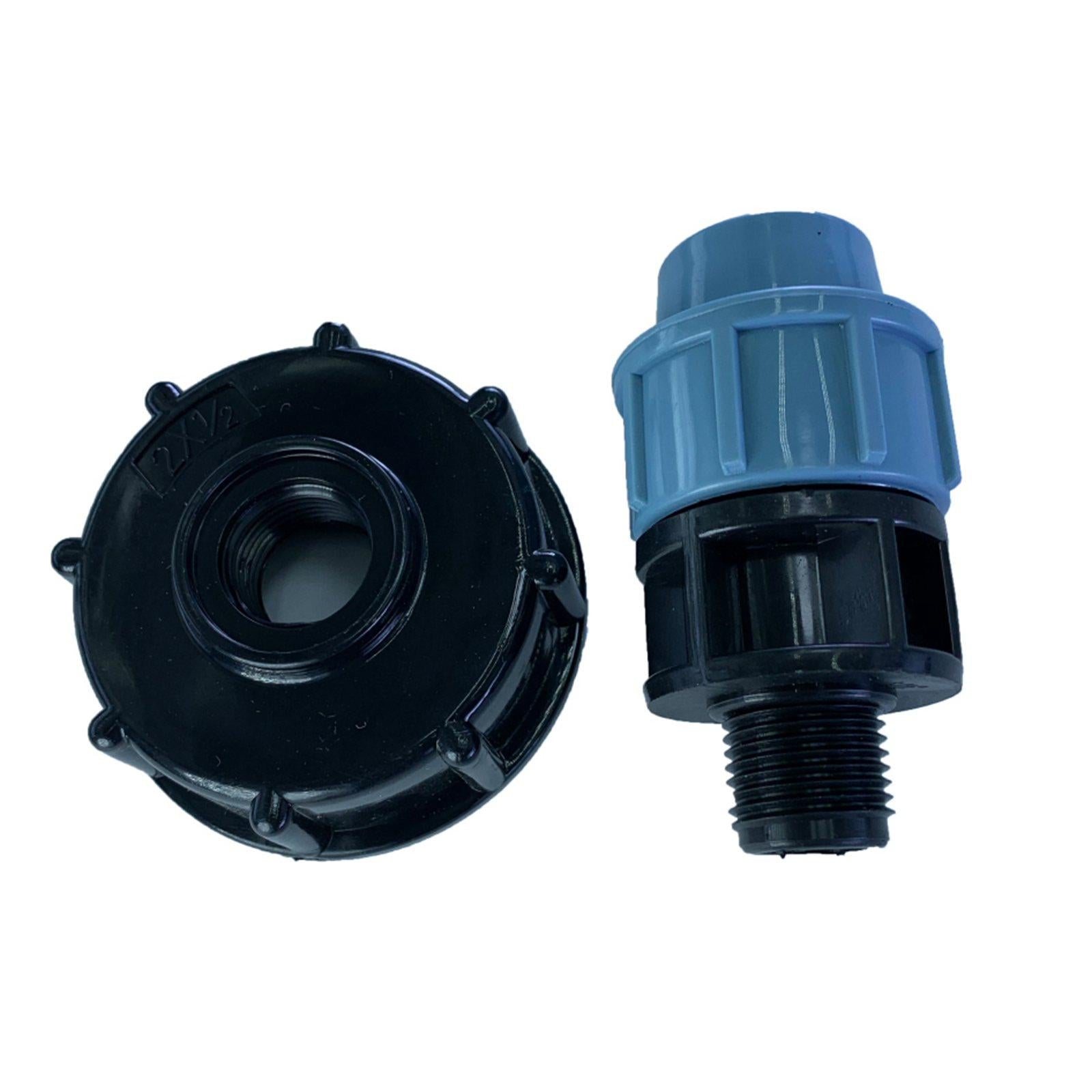 S60x6 Garden IBC Tank Adapter Tank Connector Joint Valve Ton Barrel Fittings Straight Outer DN15