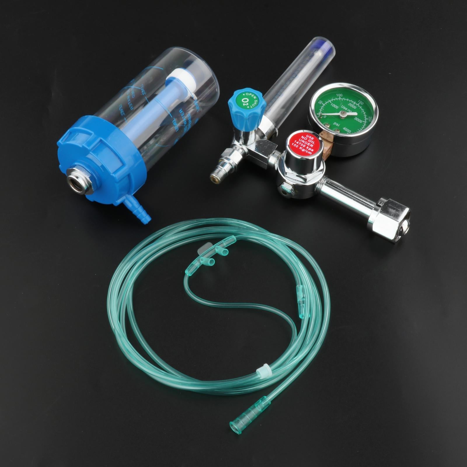 Oxygen Inhaler Pressure Reducer Regulator Flow Meter Gauge Internal Thread