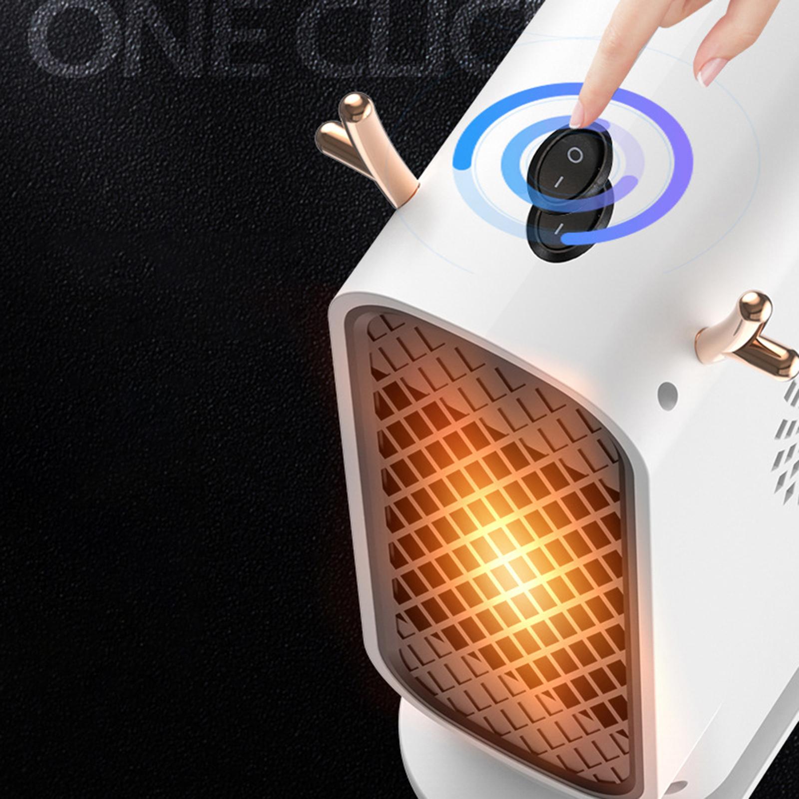 Electric Space Heater Heating Fan Fast Heating for Personal White