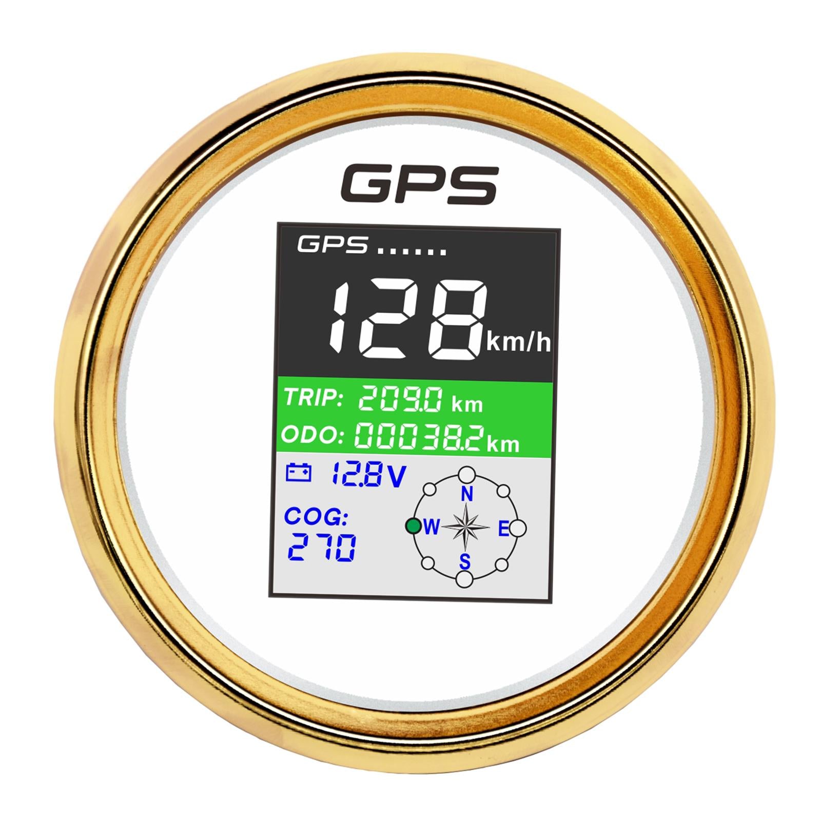 85mm Boat Car GPS Speedometer Digital LCD Speed Gauge Odometer Course