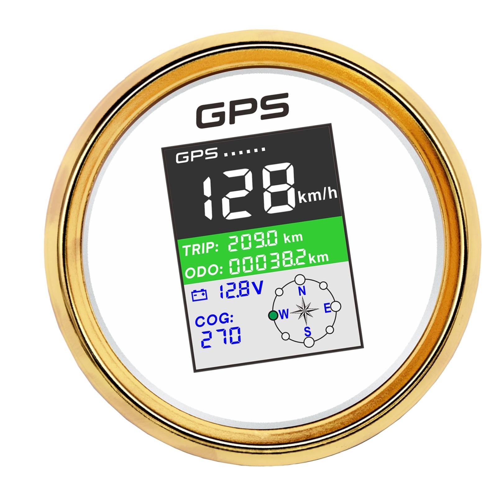 85mm Boat Car GPS Speedometer Digital LCD Speed Gauge Odometer Course