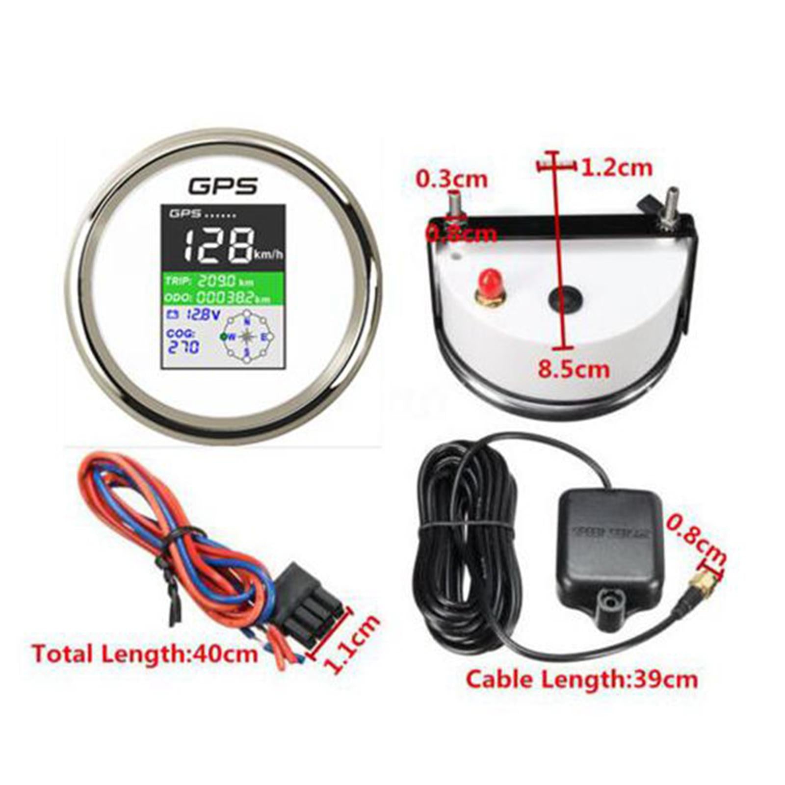 85mm GPS Speedometer Gauge LCD Display Plg3-BS-GPS for Boat Car Motorcycle