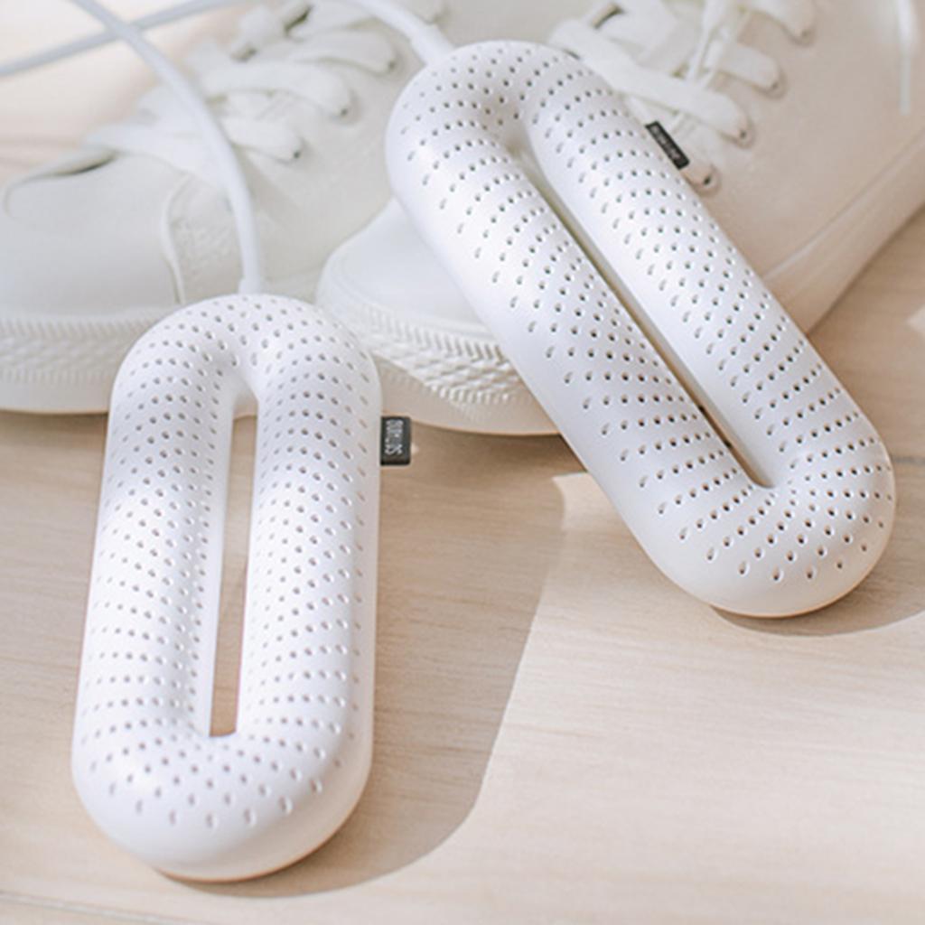 Portable Electric Shoe Dryer Glove Disinfection Wire control Timer White
