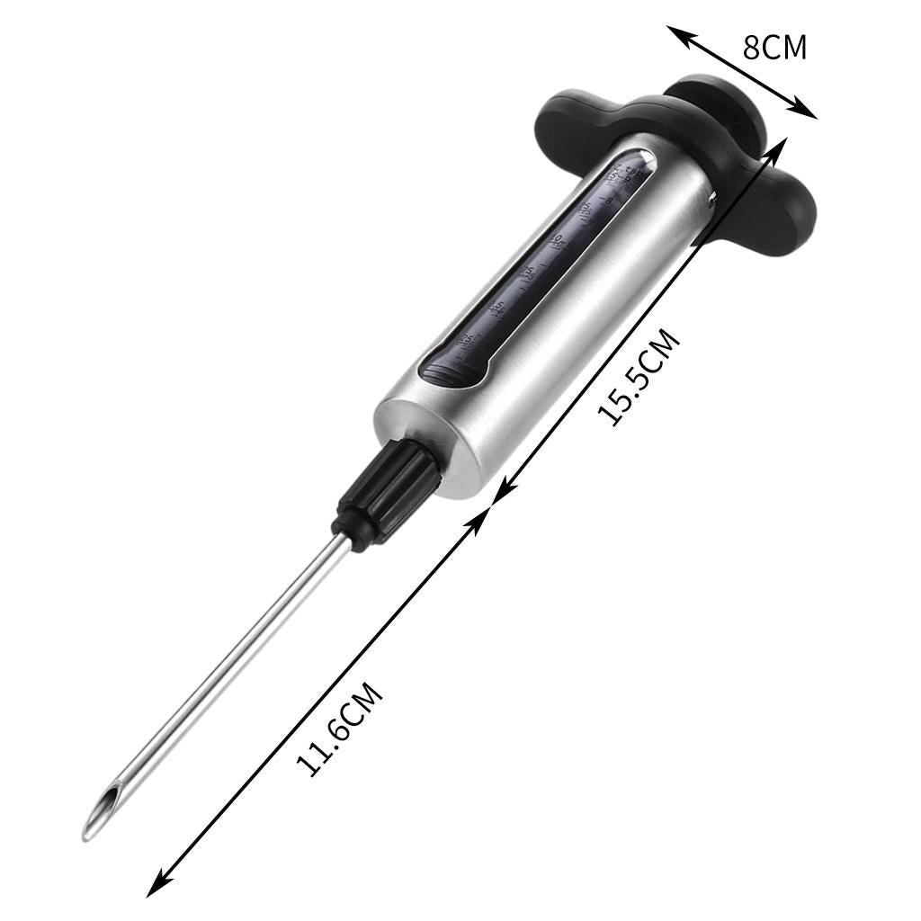 PP Stainless Steel Needles Spice Syringe Set BBQ Meat Flavor Injector Kit