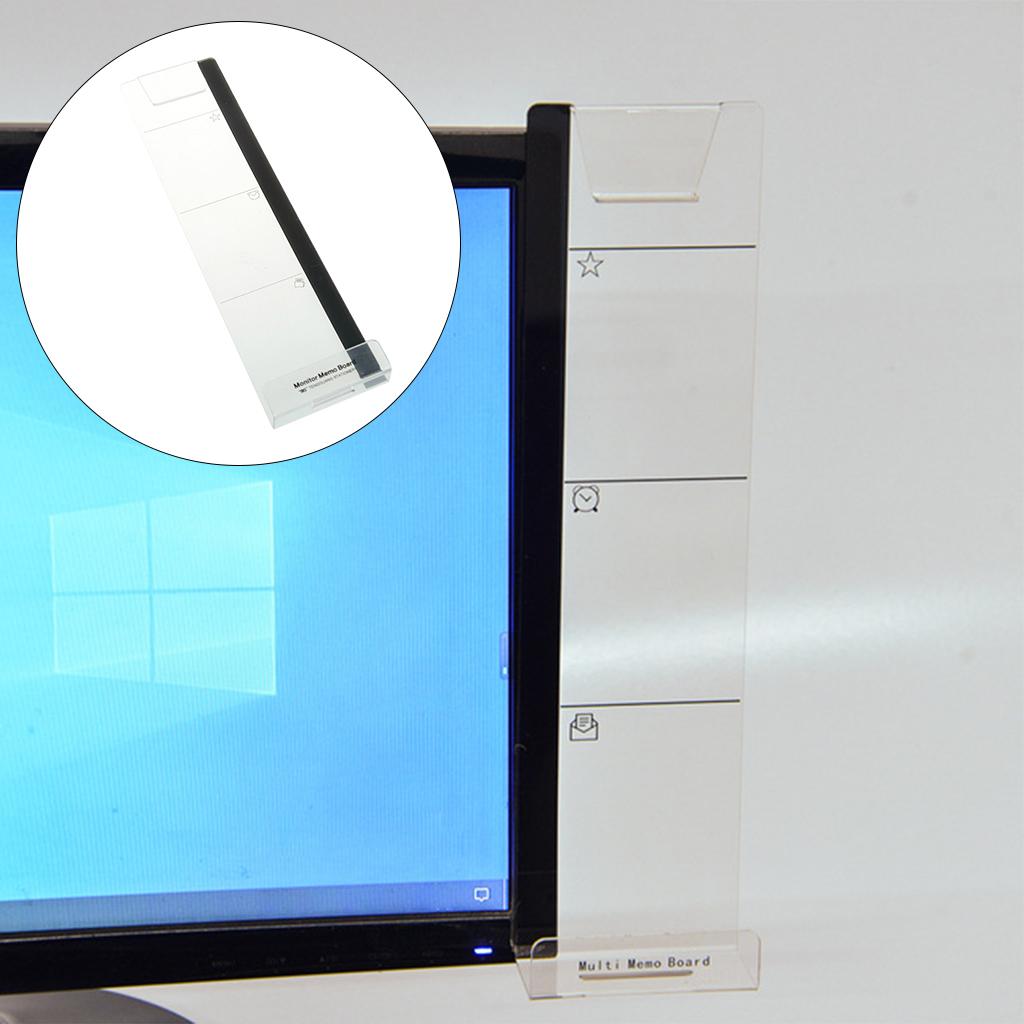 Computer Memo Acrylic Computer Monitor Memo Board Monitor Memo Board for Office Left ...