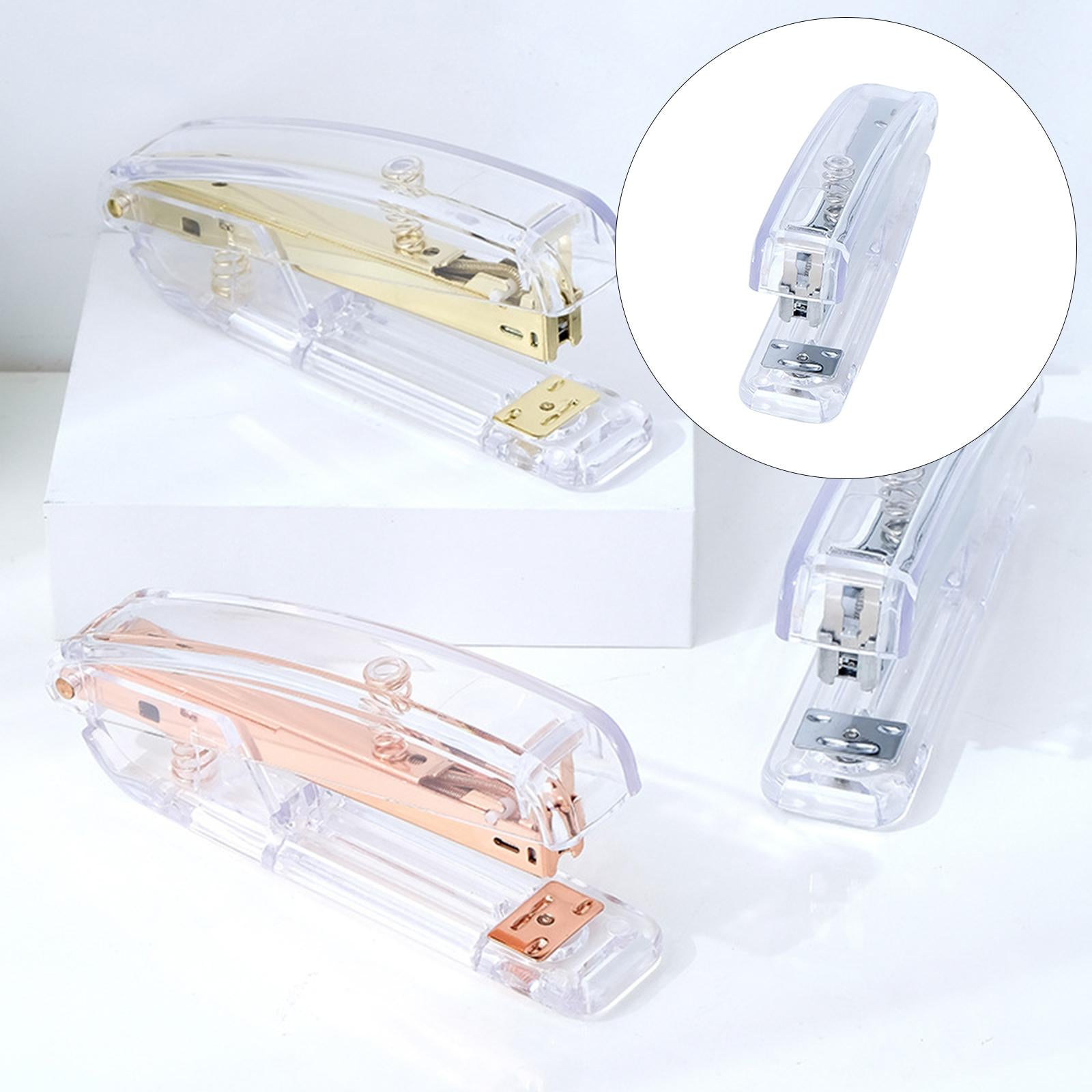 Clear Acrylic Stapler, Stationery Spring Powered for School Office Stu ...