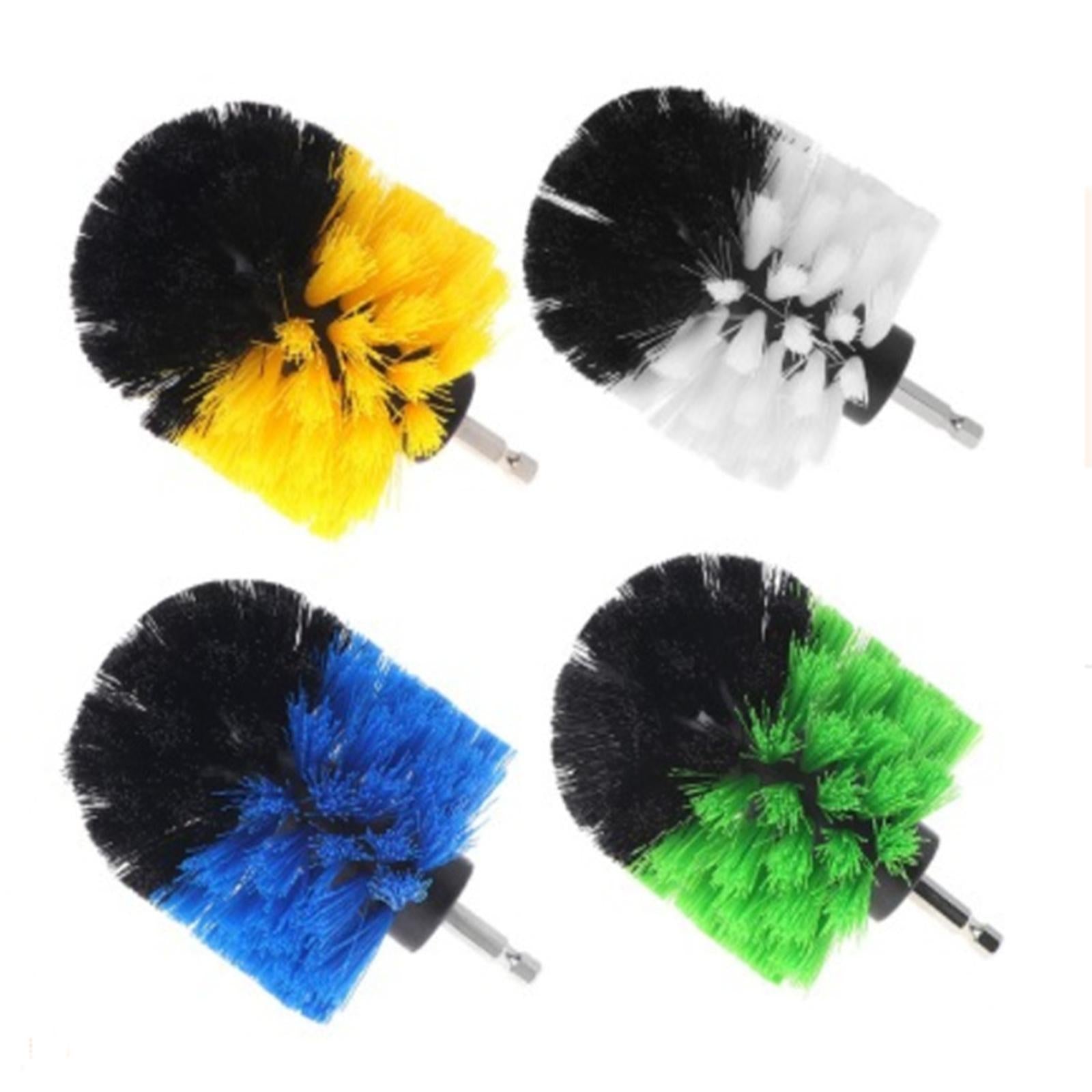 7Pcs Drill Brush Attachment Cleaner Combo Replacement for Bathtub Sink Grout Yellow