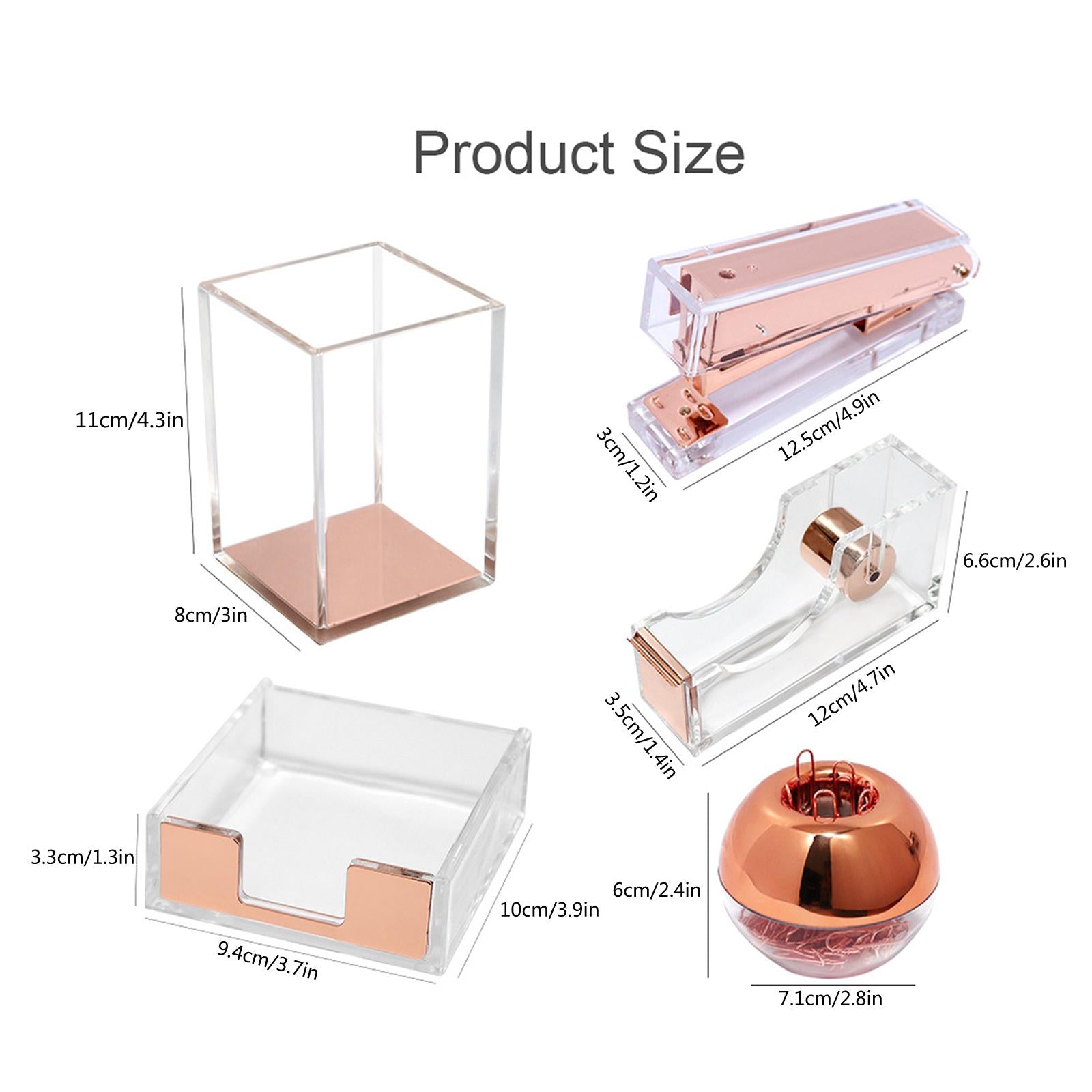 Stationery Set Stapler Clip Case Adhesive Tape Holder Cutter for Accessories