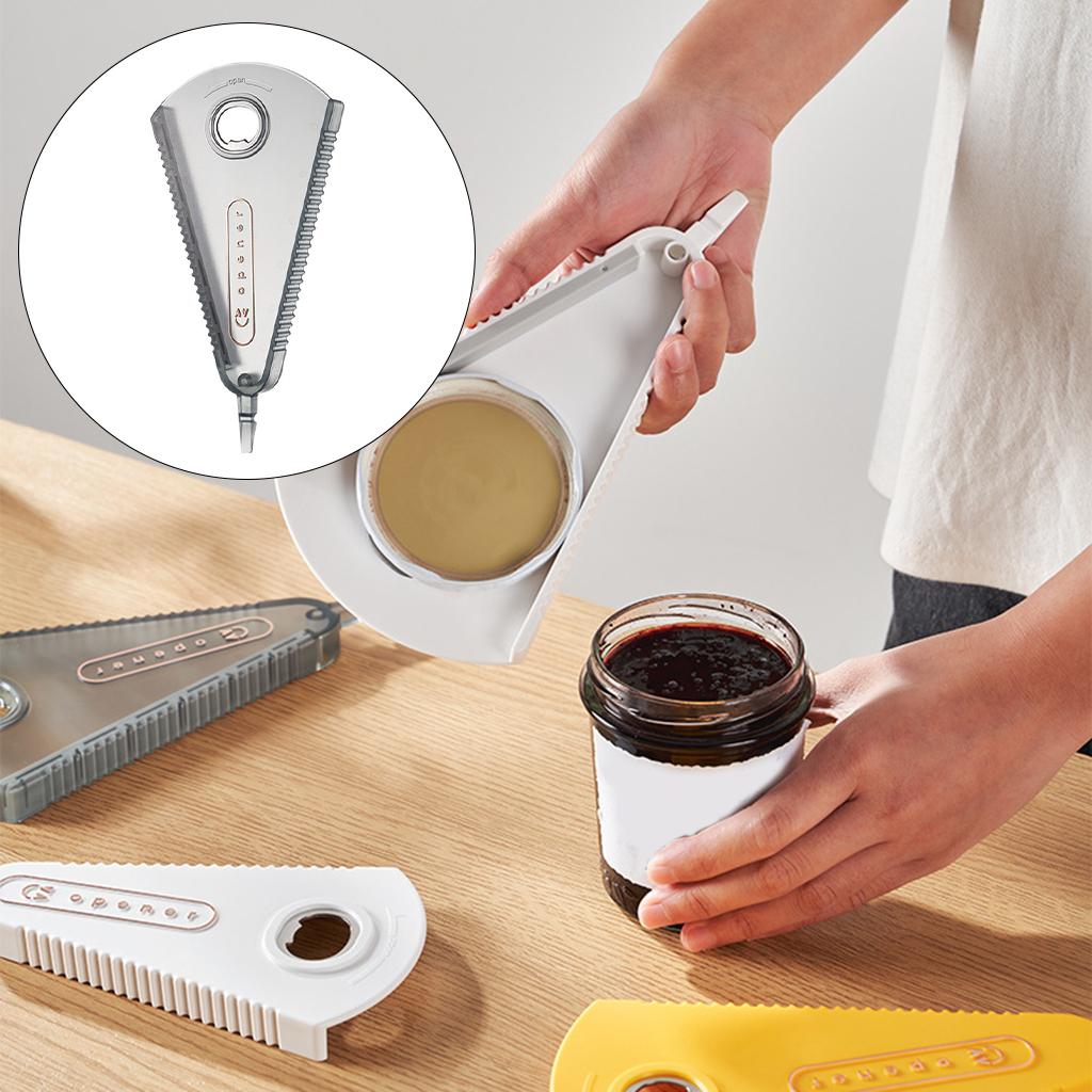 Portable Bottle Opener Beer Bottle Opener Can Opener for Cafe KTV Clear Gray