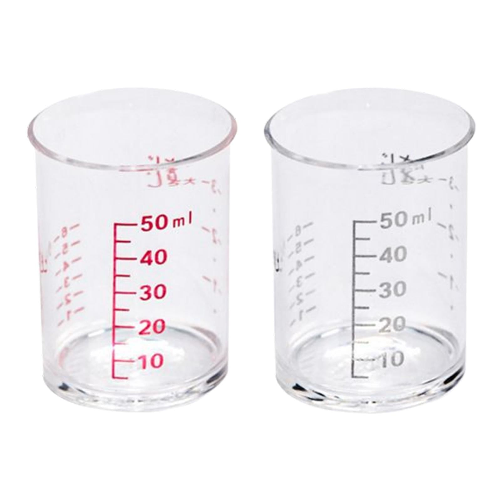 Measuring Cup Heat-Resistant Clear Anti-Freezing for Kitchen Supplies Tools 2pcs no handle