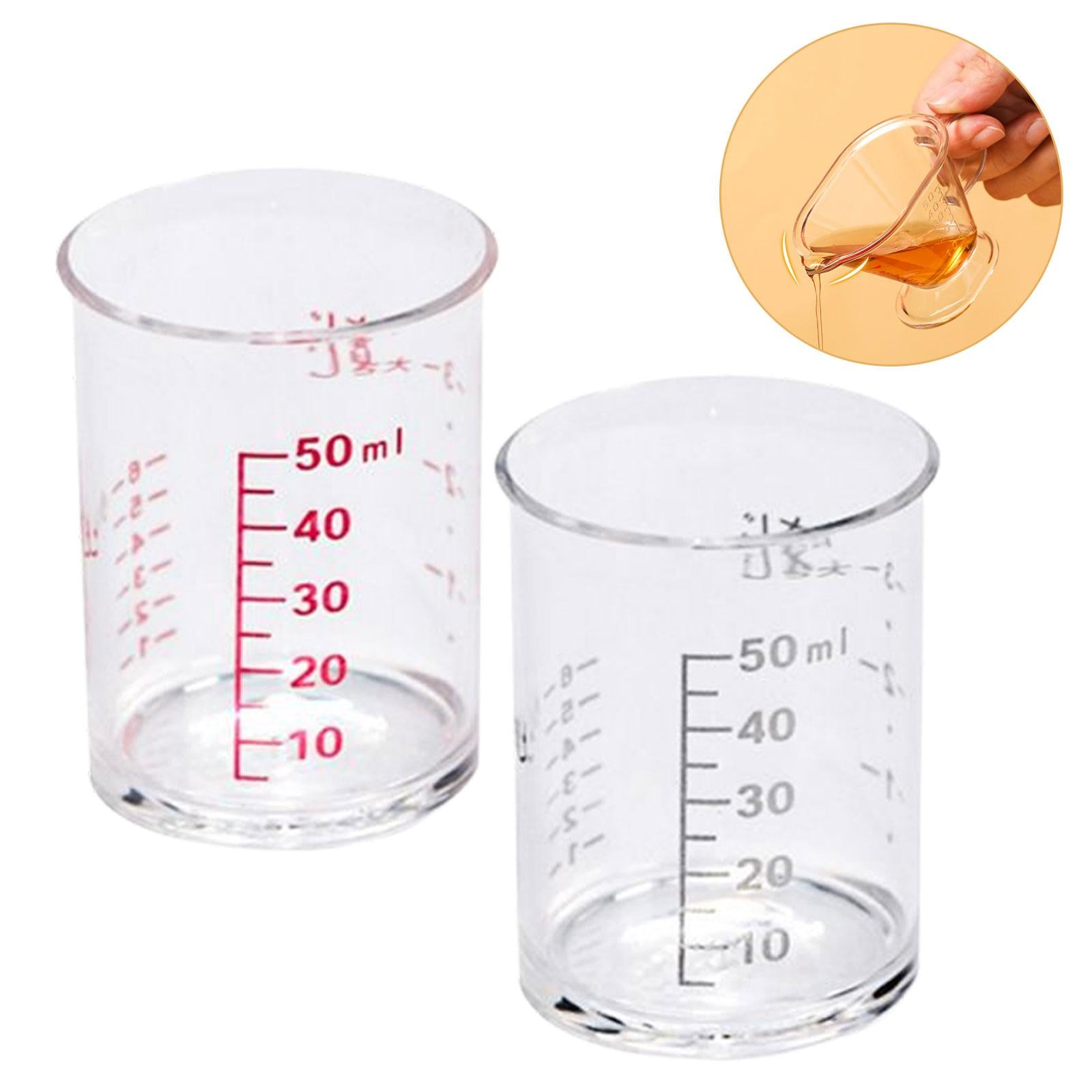 Measuring Cup Heat-Resistant Clear Anti-Freezing for Kitchen Supplies Tools 2pcs no handle