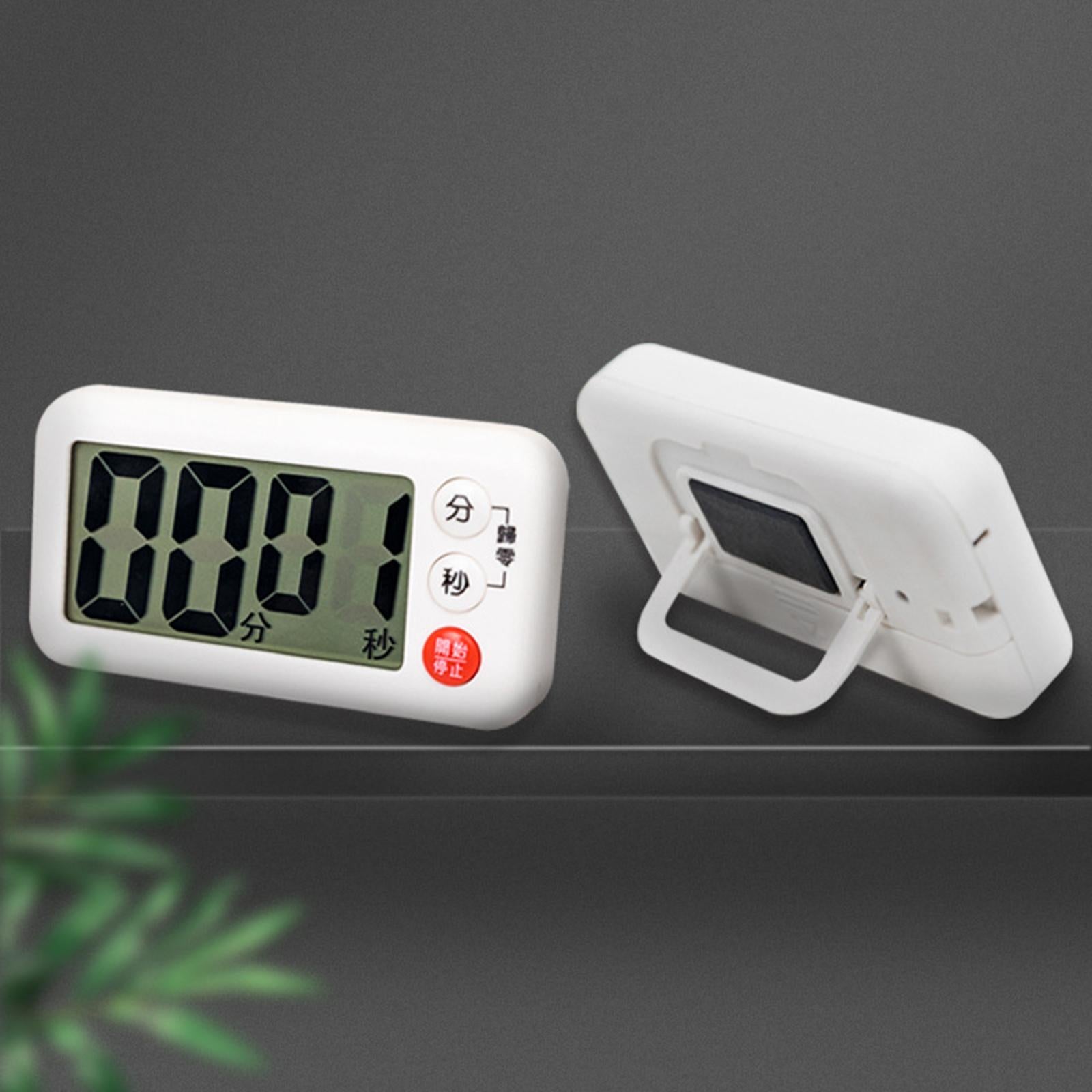 Digital Kitchen Timer, Count Down LED Display for Baking Fitness The Elderly White