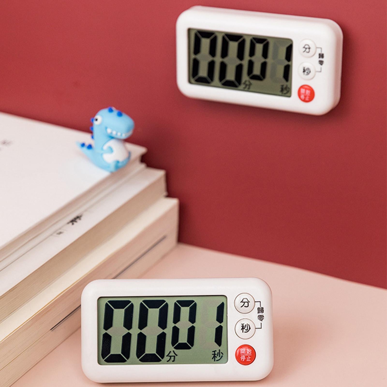 Digital Kitchen Timer, Count Down LED Display for Baking Fitness The Elderly White