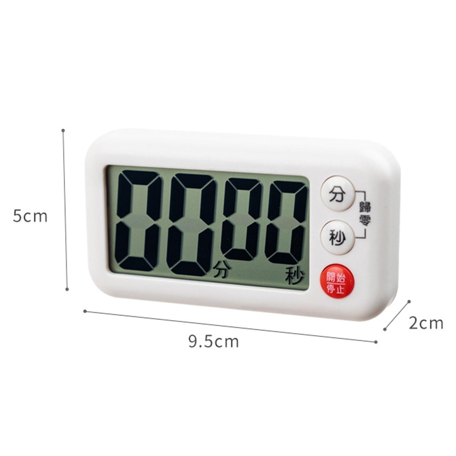 Digital Kitchen Timer, Count Down LED Display for Baking Fitness The Elderly White