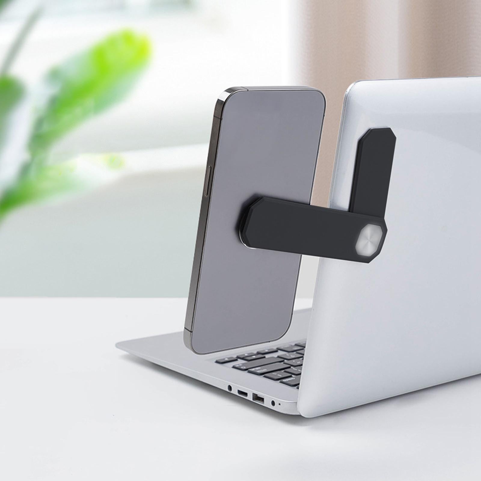 Expansion Laptop Phone Bracket Side Phone Holder for Computer Phone Black
