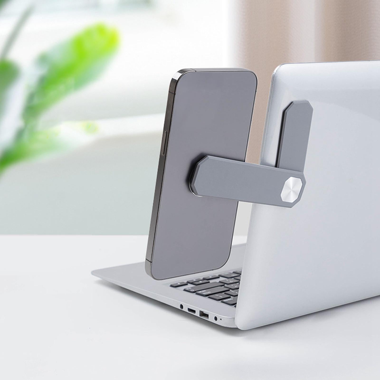 Expansion Laptop Phone Bracket Side Phone Holder for Computer Phone Gray