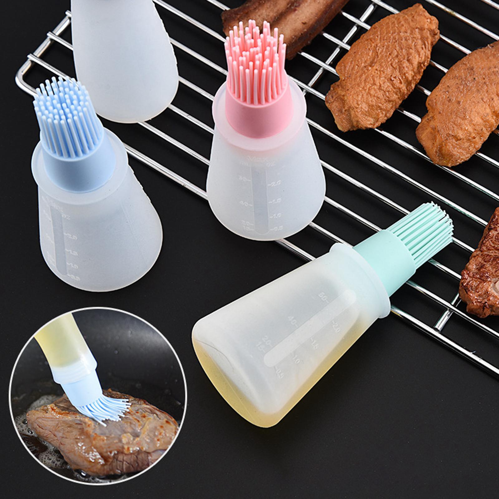BBQ/Pastry Basting Brushes Oil Dispenser Bottle High Temperature for Kitchen Pink