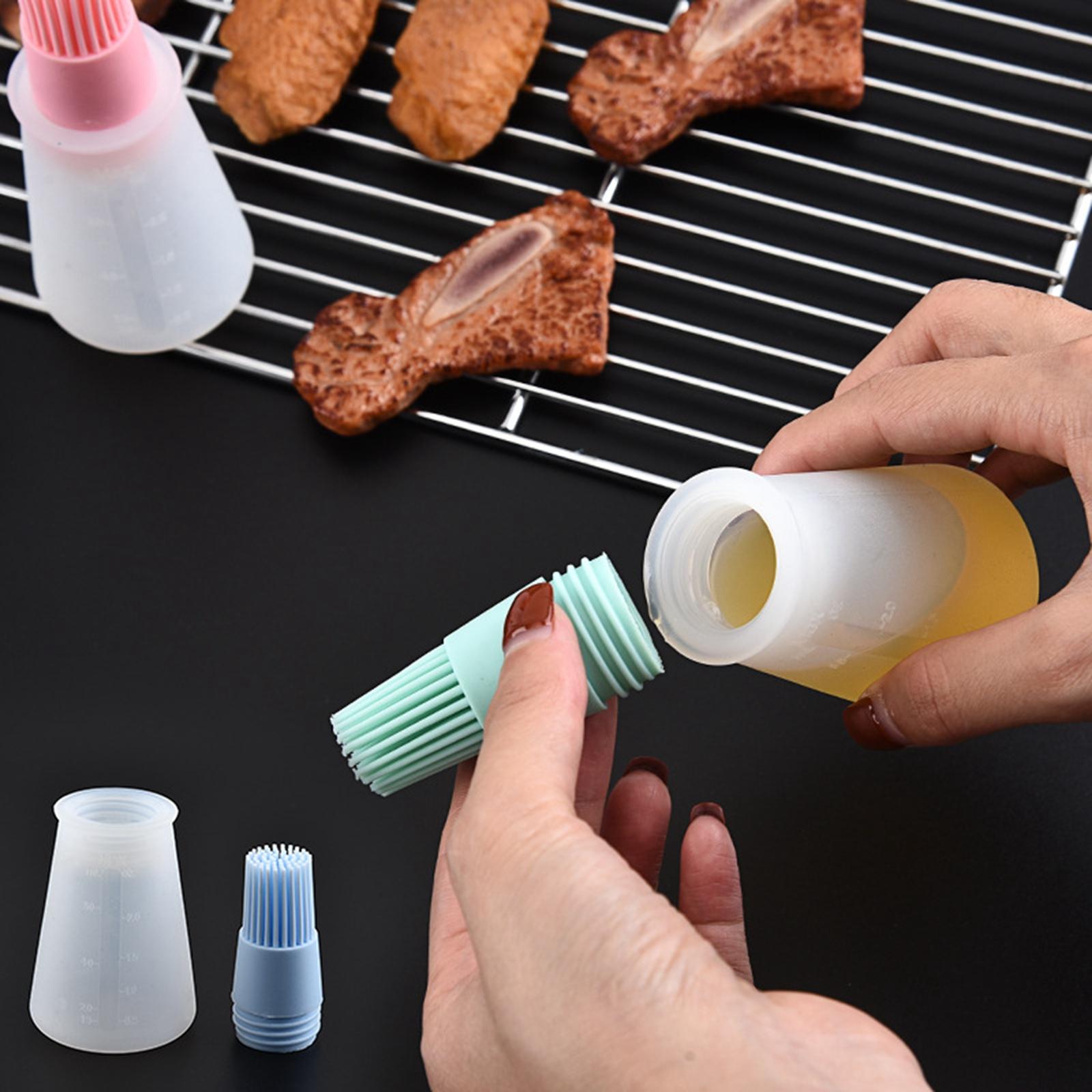 BBQ/Pastry Basting Brushes Oil Dispenser Bottle High Temperature for Kitchen Blue