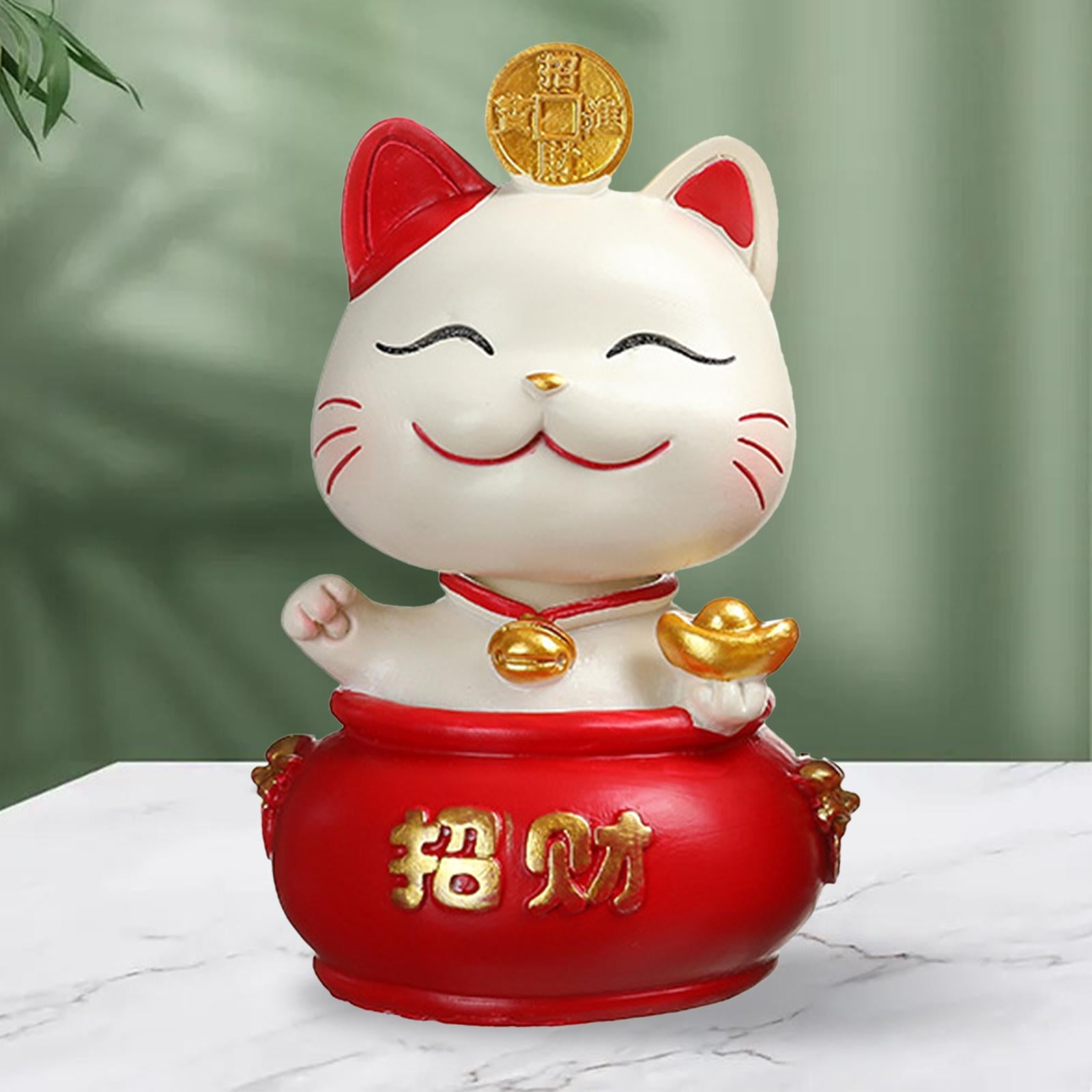 Funny Solar Chubby Lucky Cat Bobble Head Doll for Car Dashboard Decoration