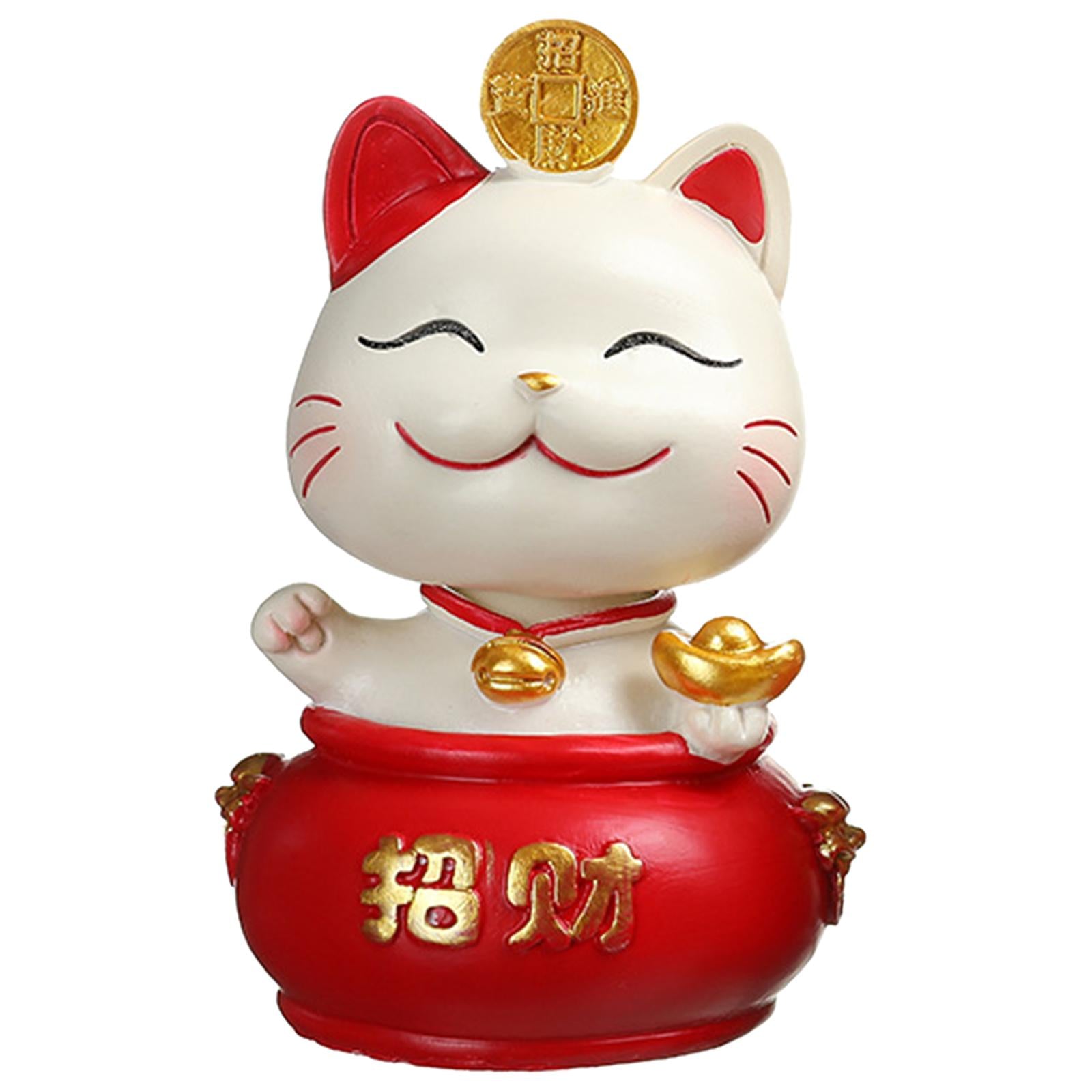 Funny Solar Chubby Lucky Cat Bobble Head Doll for Car Dashboard Decoration