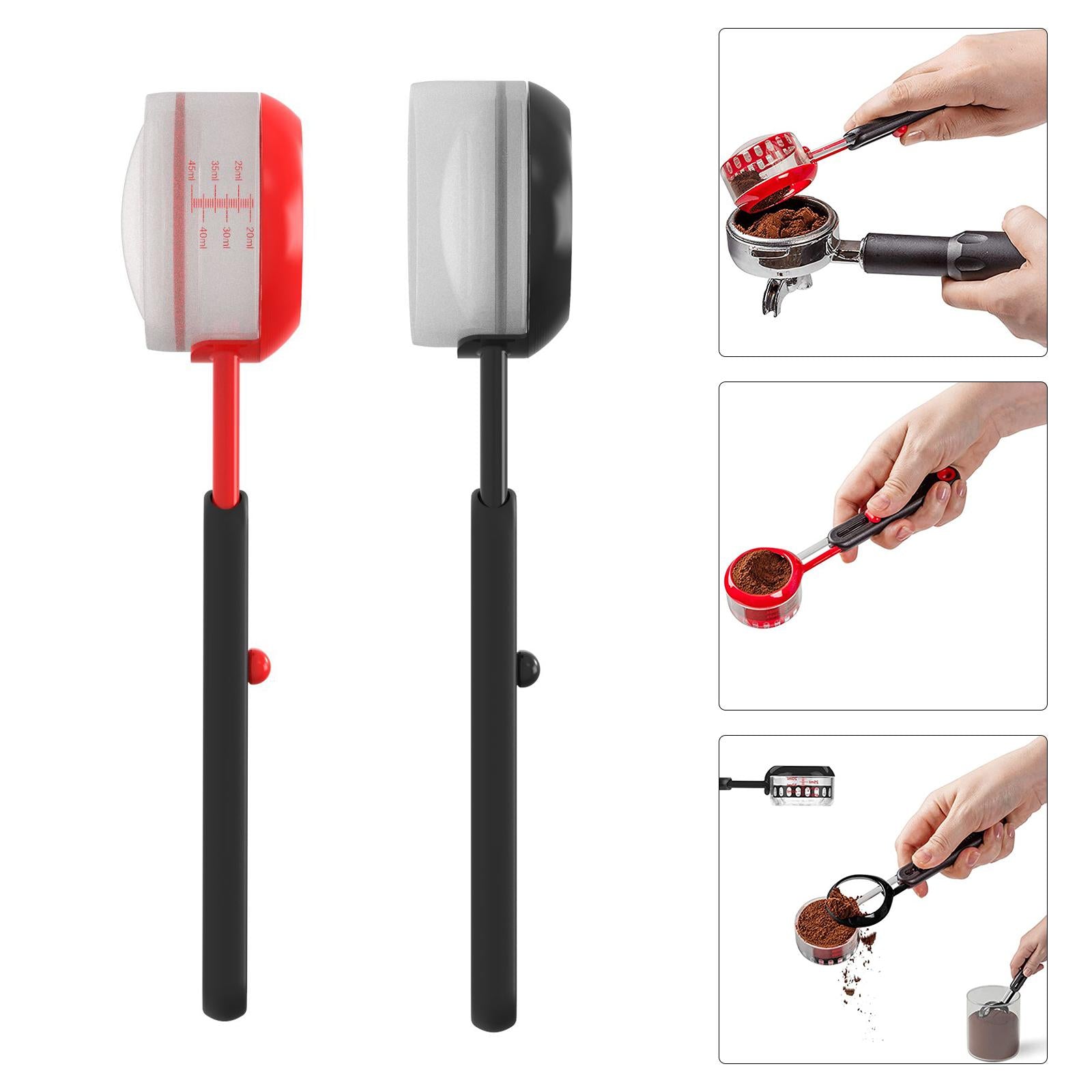 Multipurpose Adjustable Measuring Spoon with Scale for Cooking Baking Tool Red