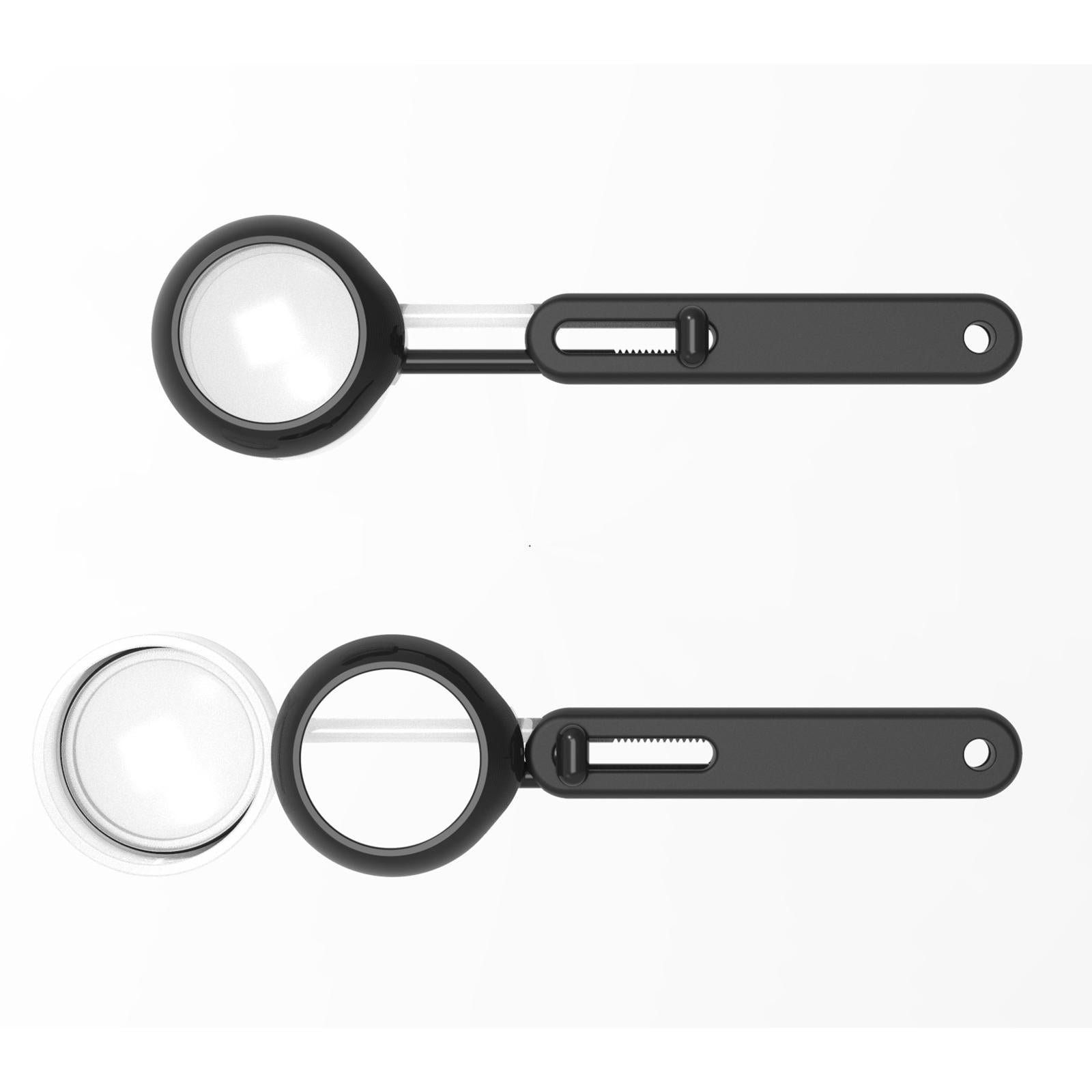 Multipurpose Adjustable Measuring Spoon with Scale for Cooking Baking Tool Black