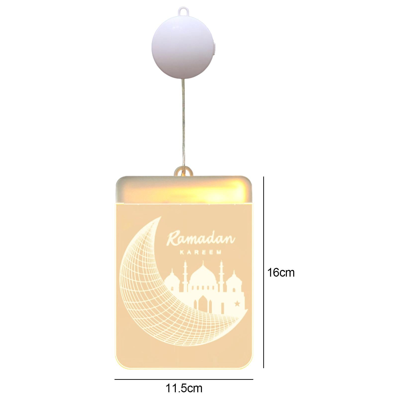 Ramadan Eid Moon LED Lamp Festival Light Battery Powered Home Decor Castle