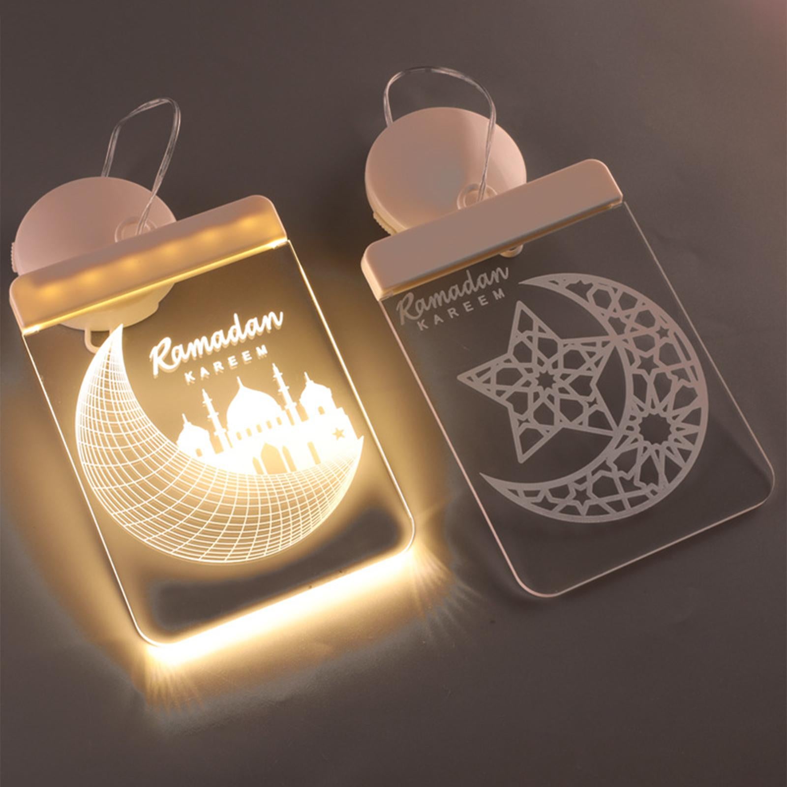 Ramadan Eid Moon LED Lamp Festival Light Battery Powered Home Decor Castle