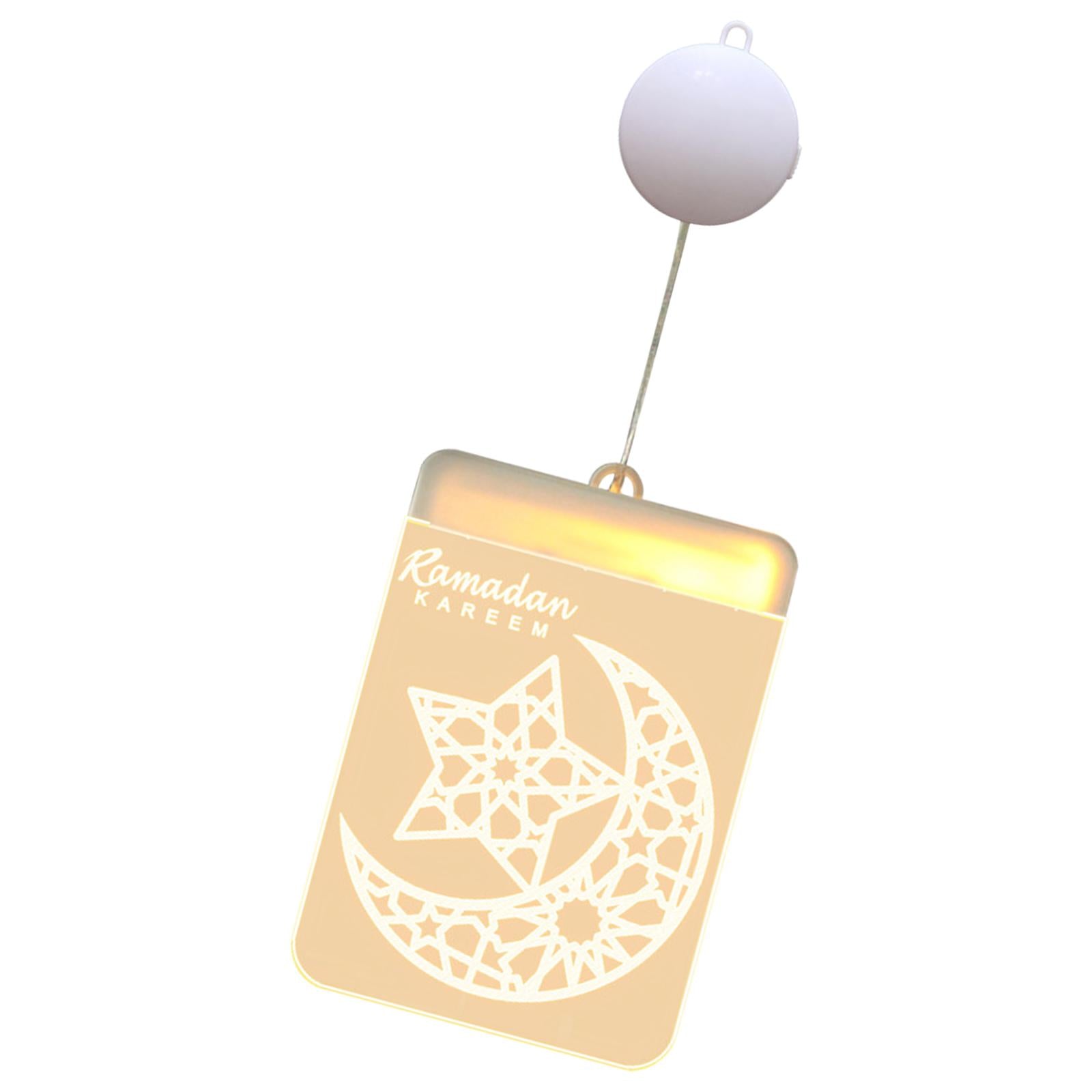 Ramadan Eid Moon LED Lamp Festival Light Battery Powered Home Decor Star