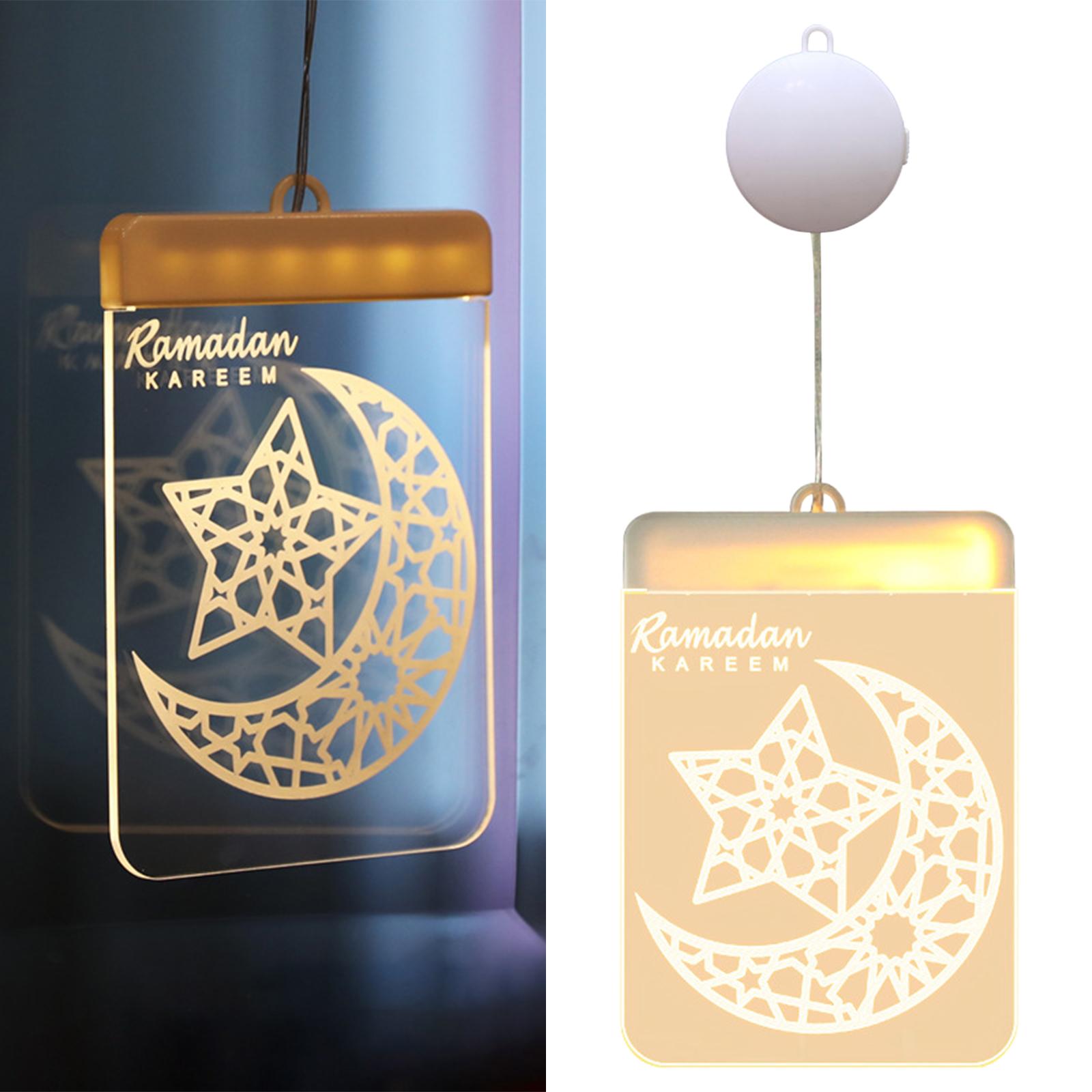 Ramadan Eid Moon LED Lamp Festival Light Battery Powered Home Decor Star