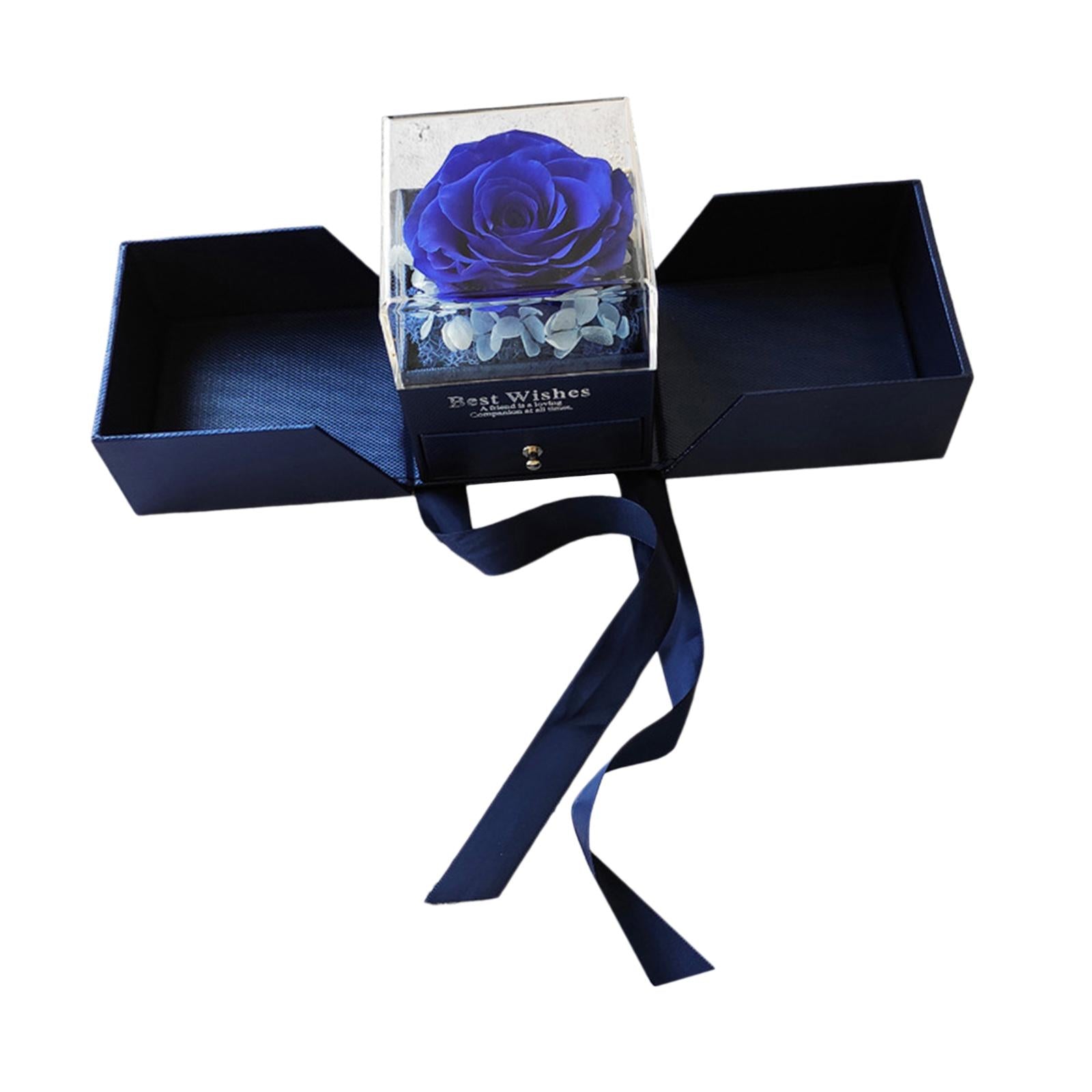 Natural Preserved Rose Eternal Rose for Valentines Day Mothers Day Women blue