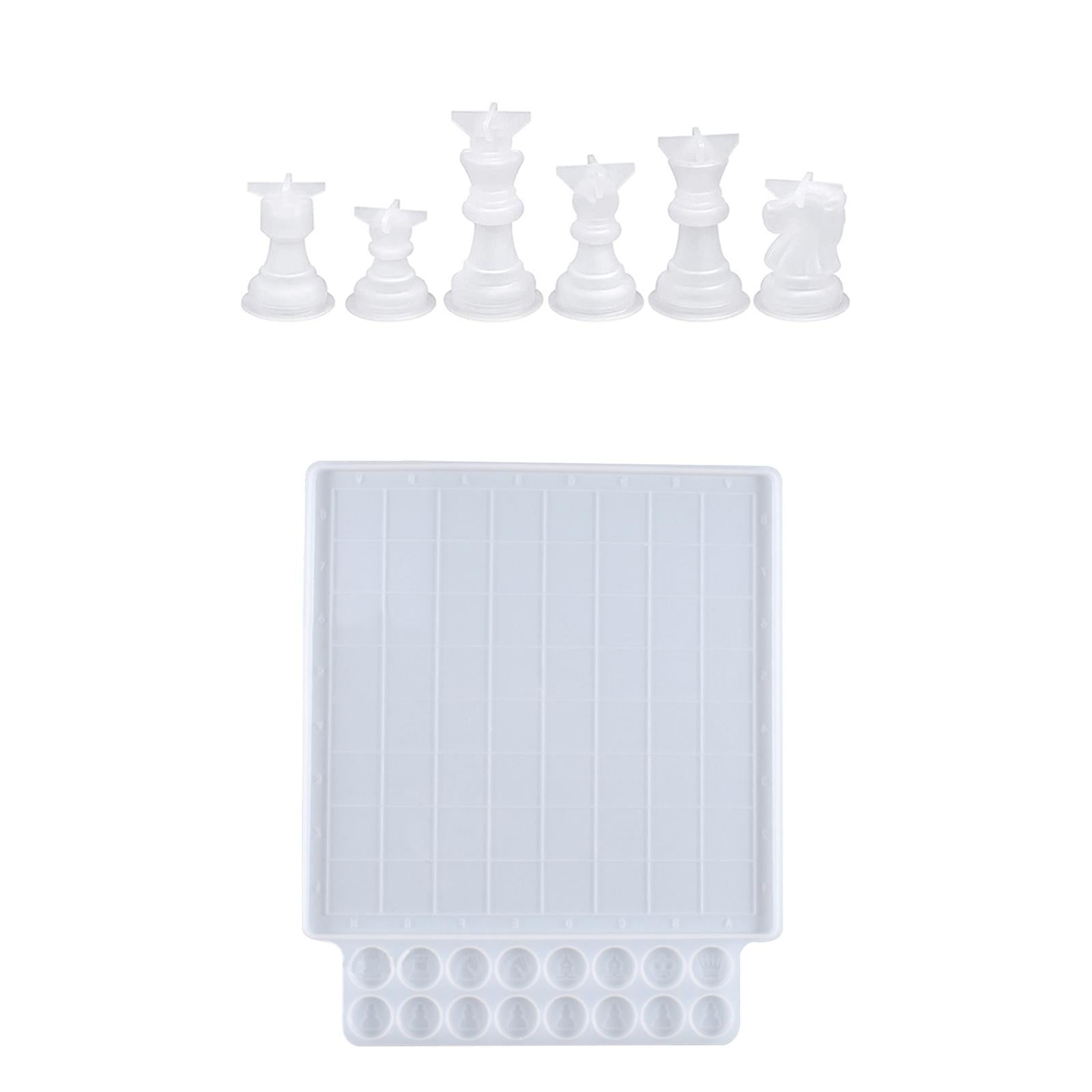 6xInternational Chess Pieces Resin Epoxy Mold Silicone Jewelry Casting Mould