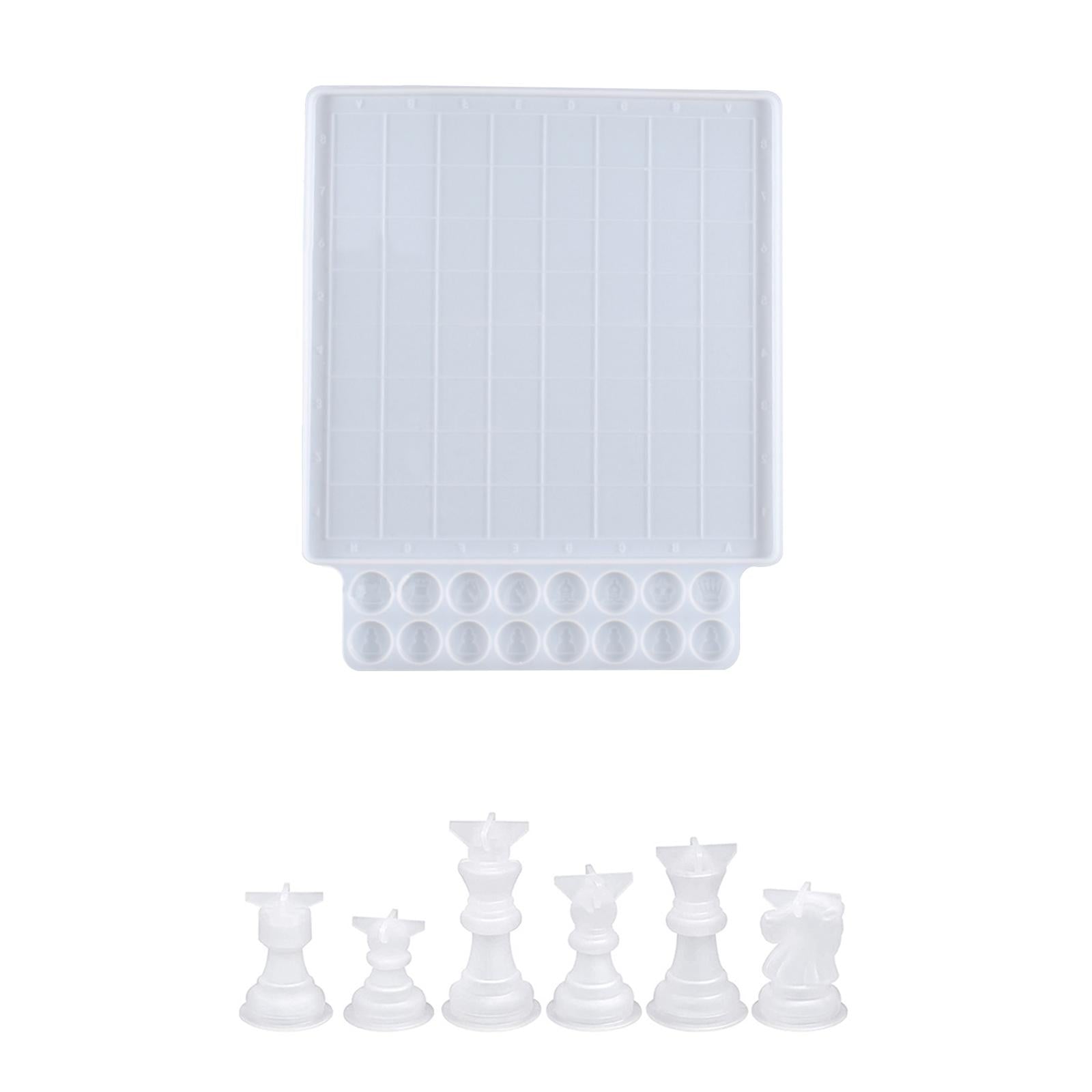 6xInternational Chess Pieces Resin Epoxy Mold Silicone Jewelry Casting Mould