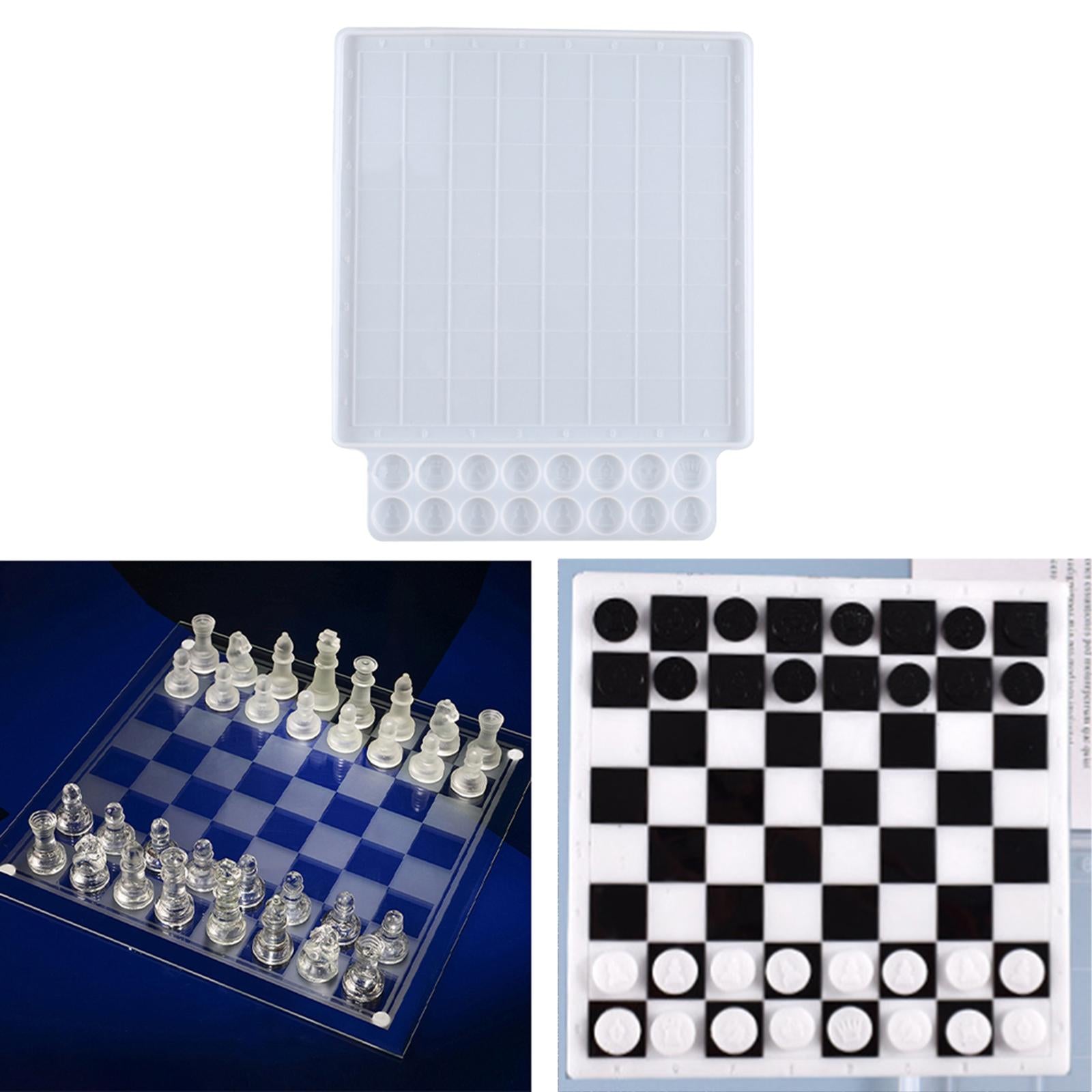 Chess Board Epoxy Mold 3D Resin Molds for DIY Crafts Making Gift