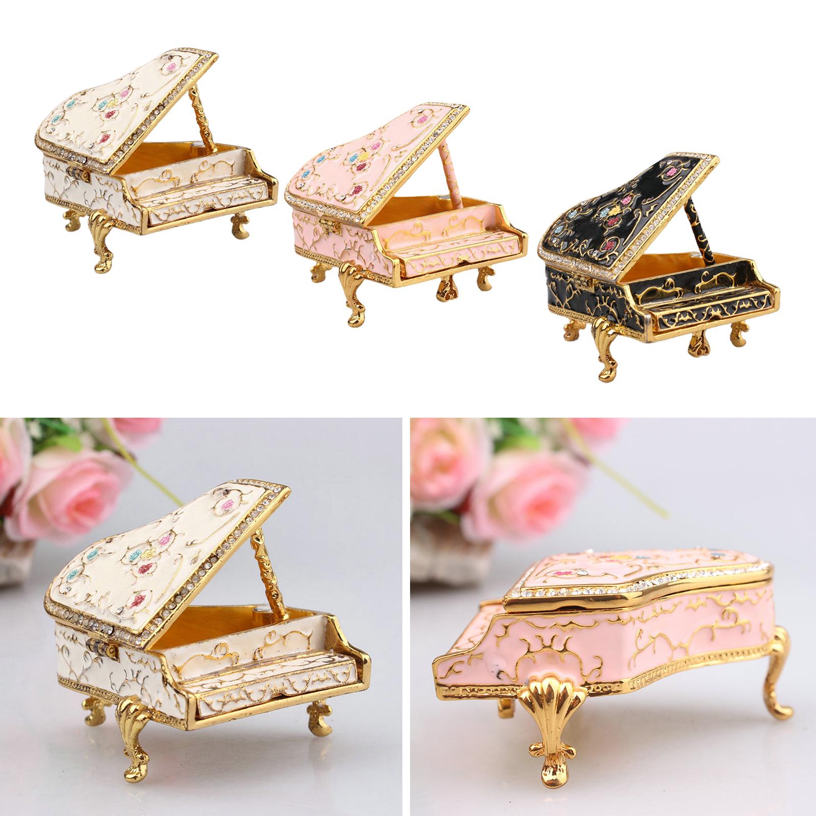 Classic Piano Model Musical Boxes Educational Toy Home Decor  White