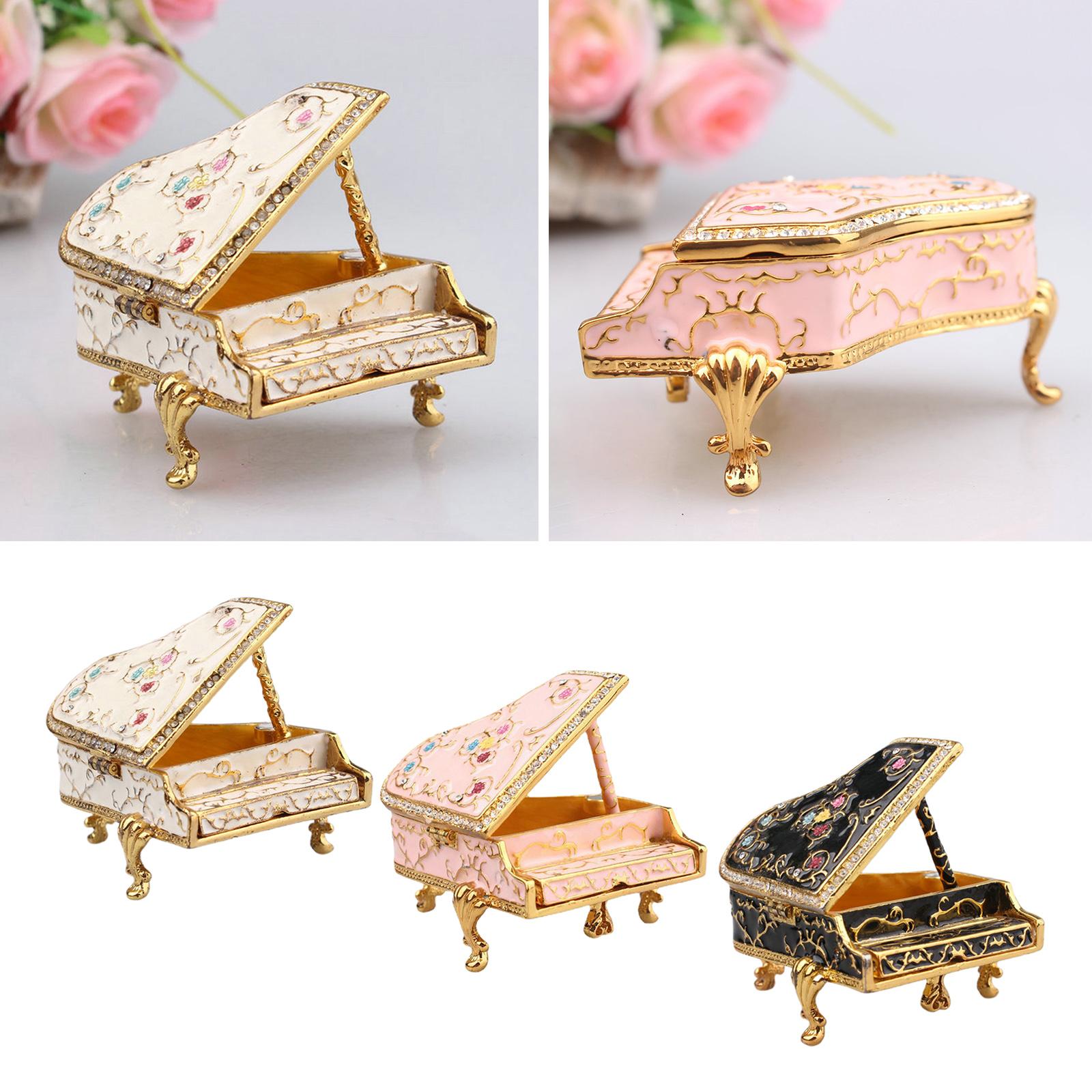 Classic Piano Model Musical Boxes Educational Toy Home Decor  White