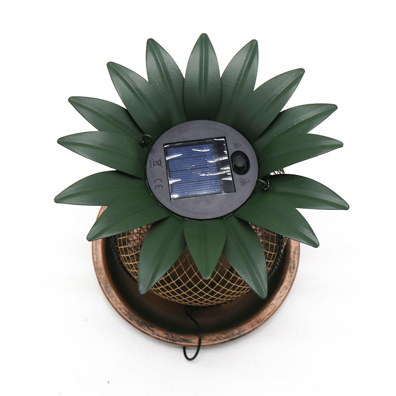 Heavy Duty Bird Feeder with LED Light Metal Frame for Patio Garden Decor