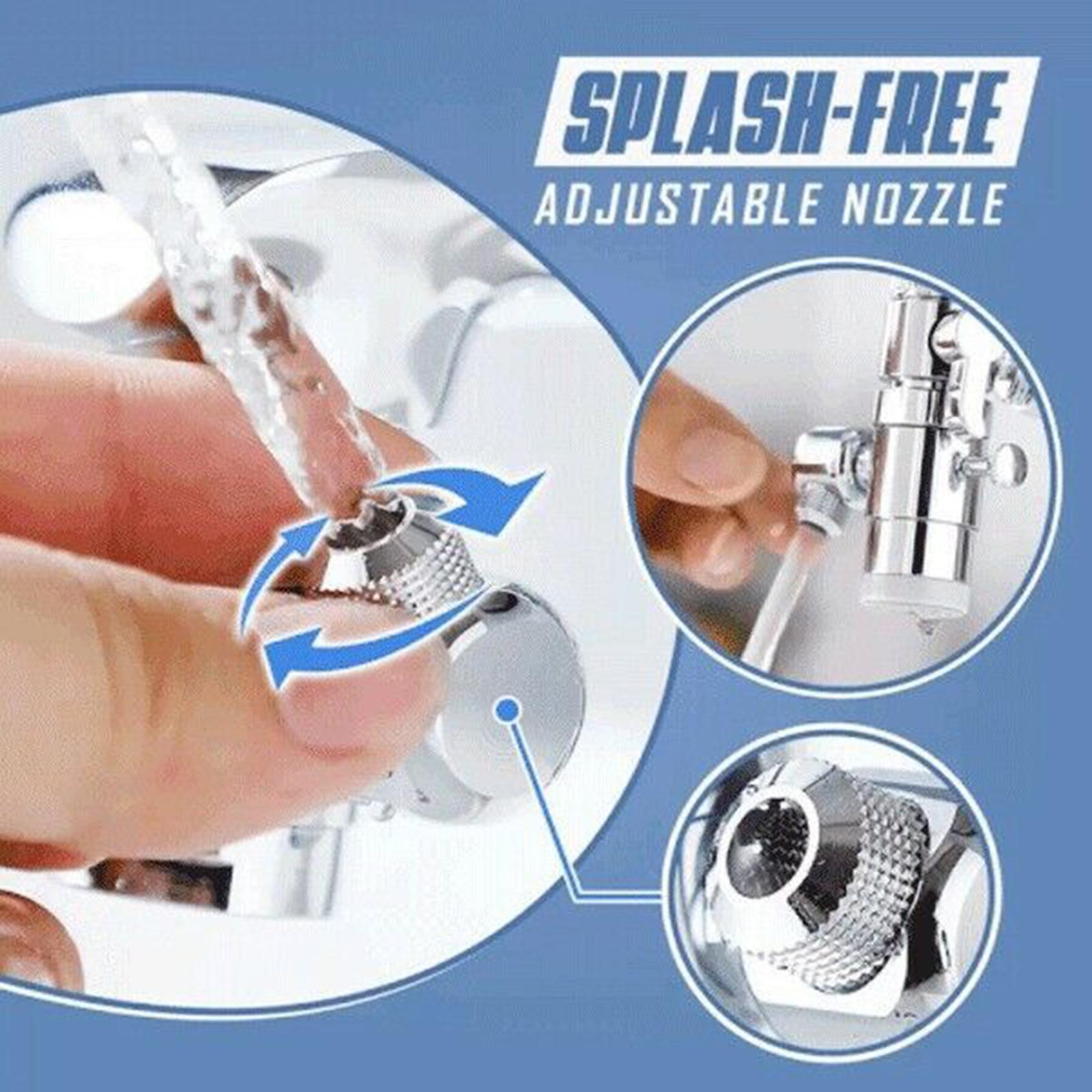 Splash Filter Faucet Replacement Adjustable Nozzle Rotatable for Bathroom