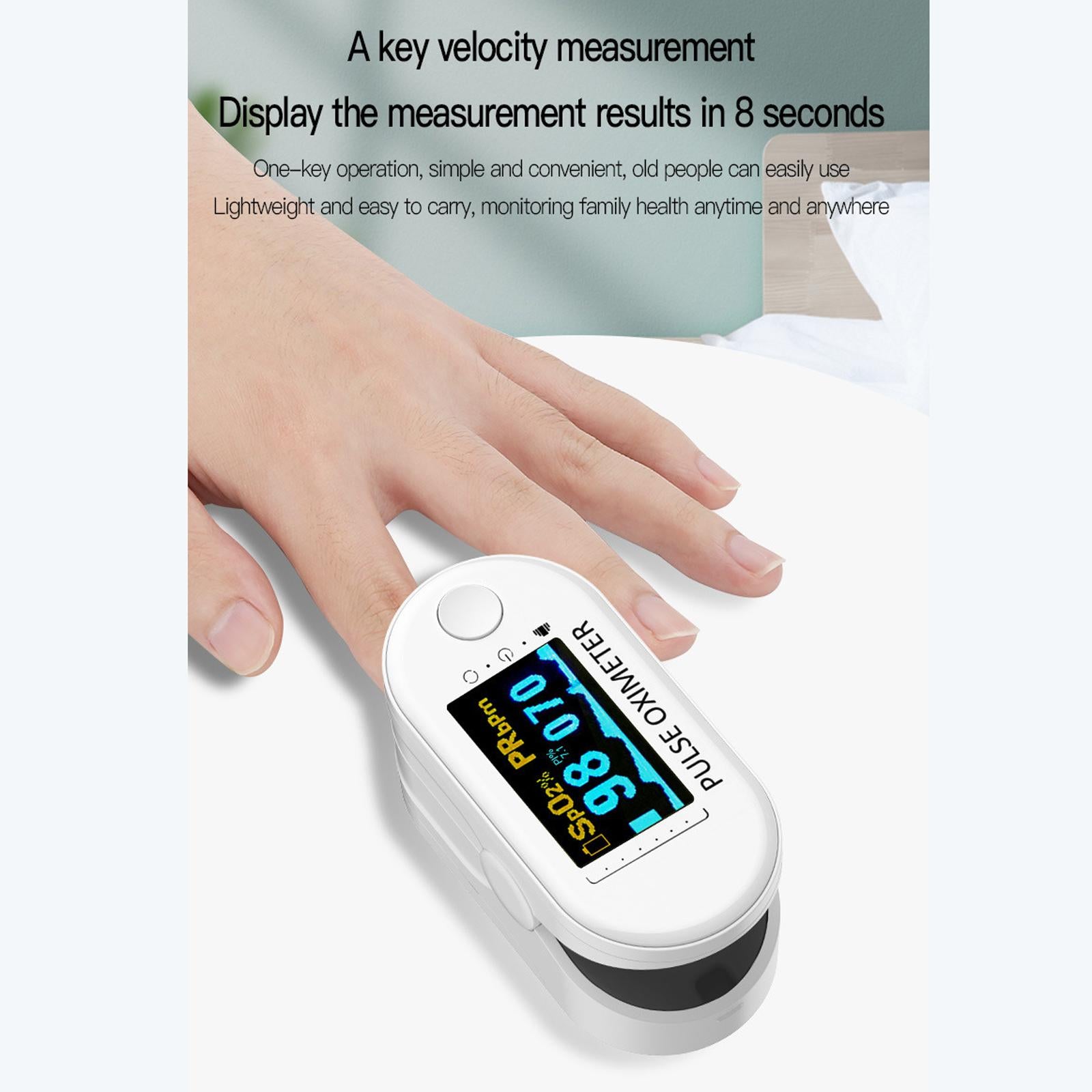 Finger Pulse Oximeter Blood Oxygen Saturation Meter  Black