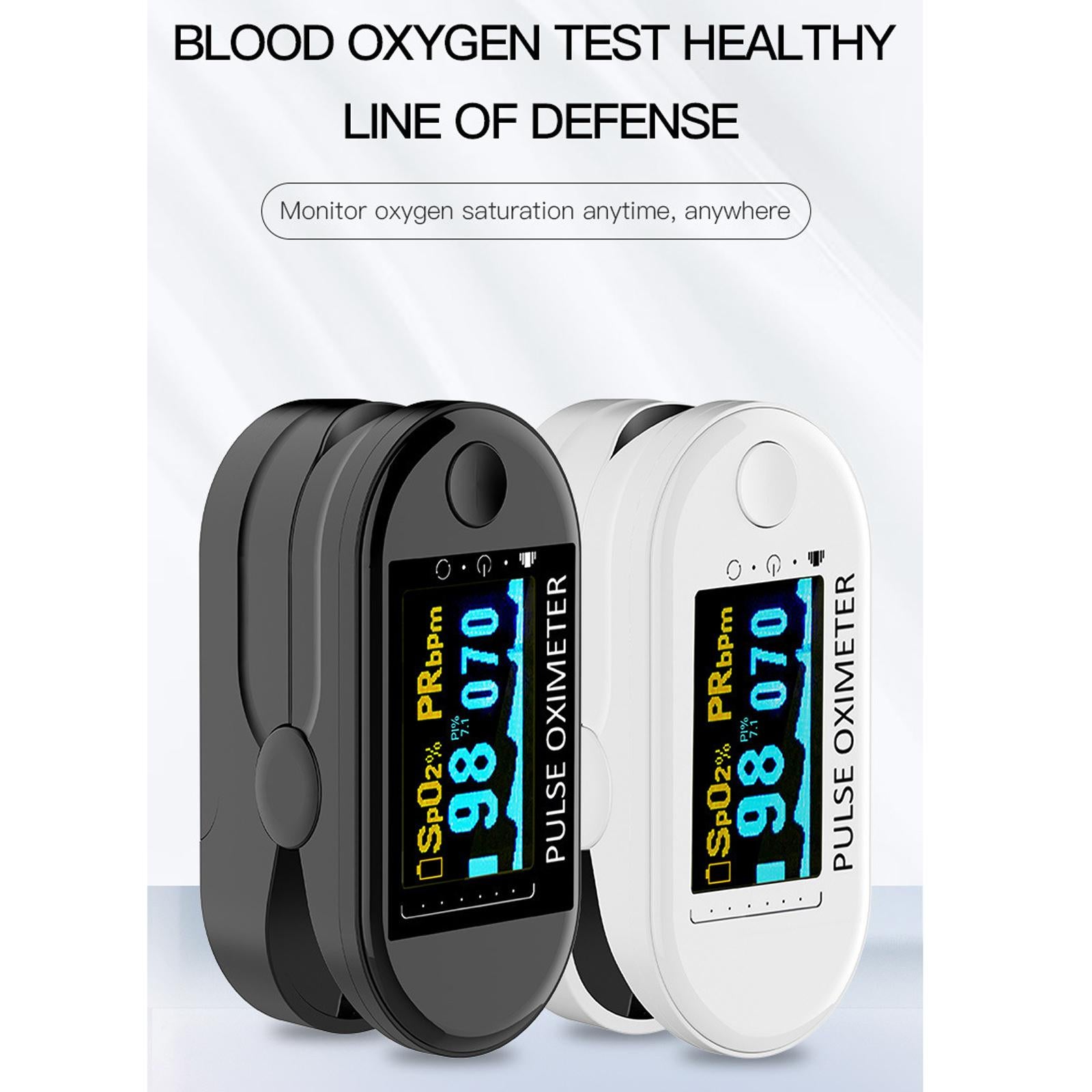Finger Pulse Oximeter Blood Oxygen Saturation Meter  White