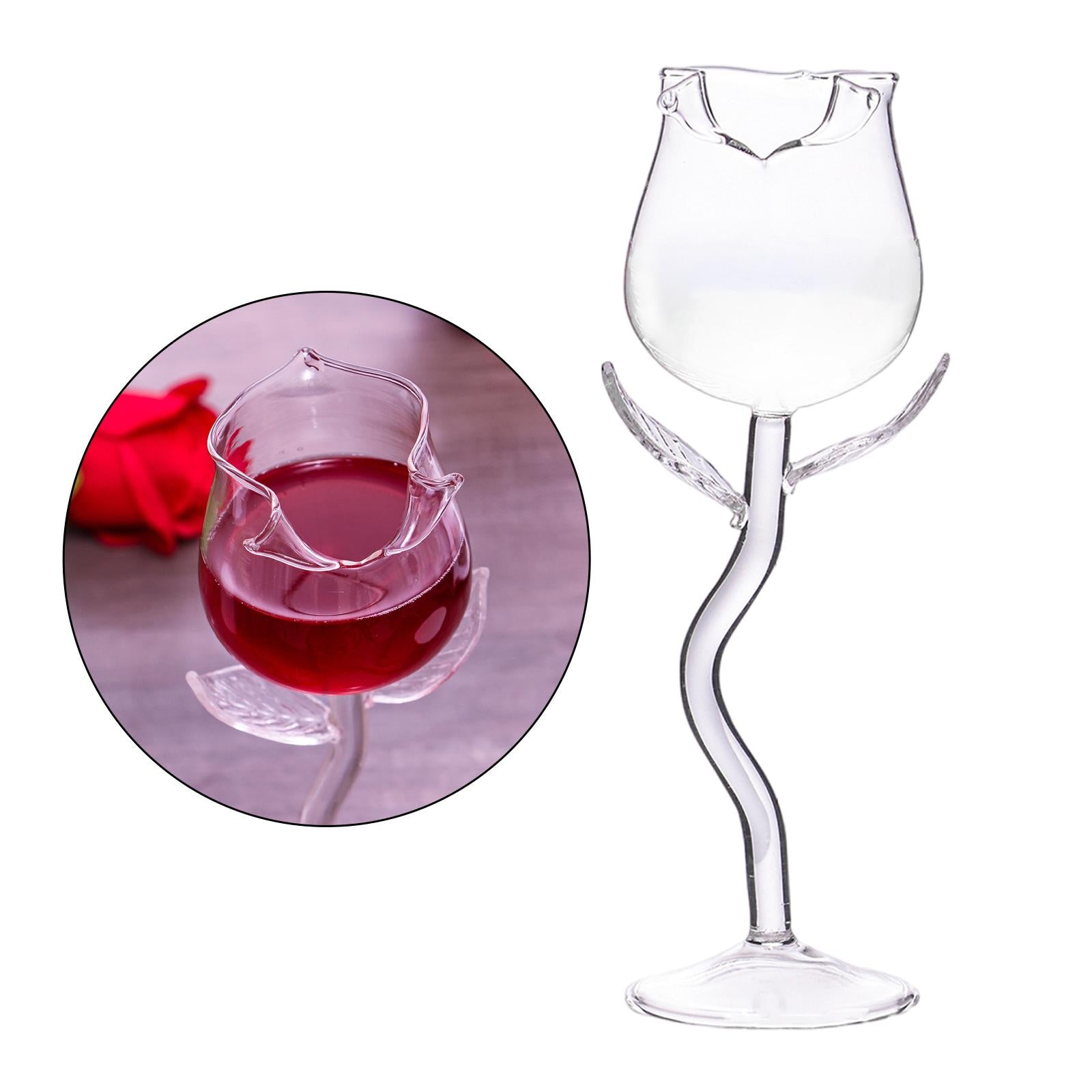 Rose Wine Glasses Transparent Barware for Festival Housewarming Gifts Dinner