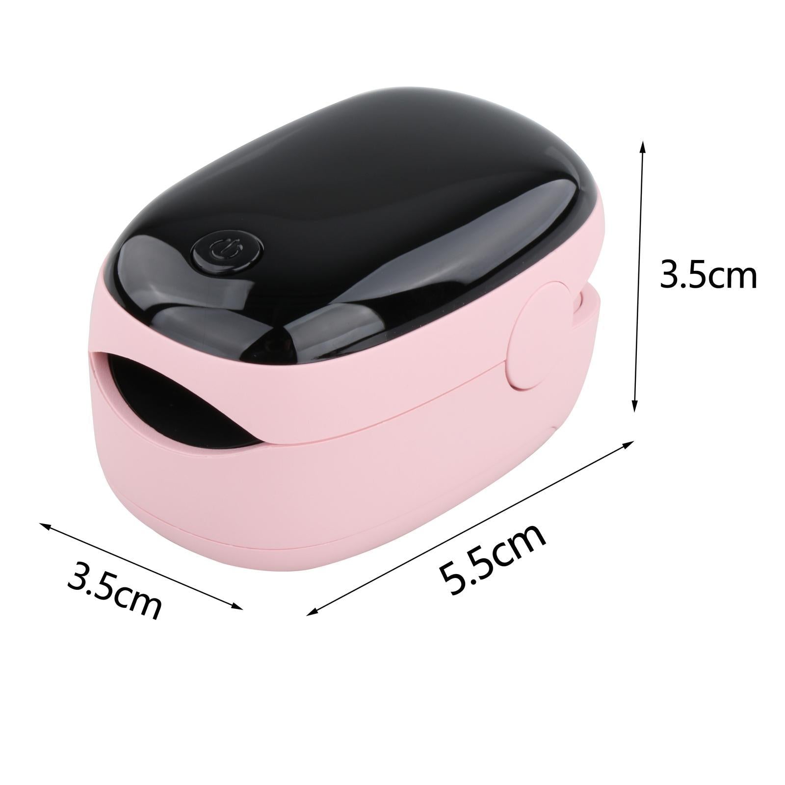 Household Fingertip Oximeter Blood Oxygen Monitor Battery Powered for Office Pink