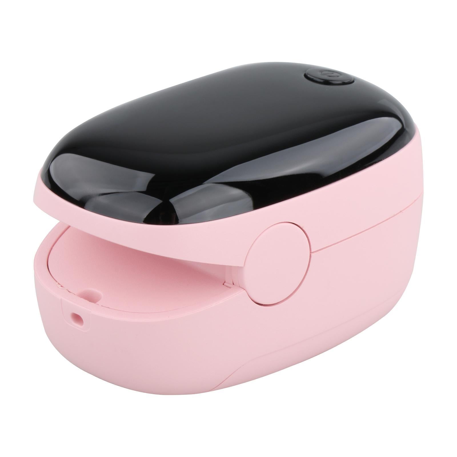 Household Fingertip Oximeter Blood Oxygen Monitor Battery Powered for Office Pink