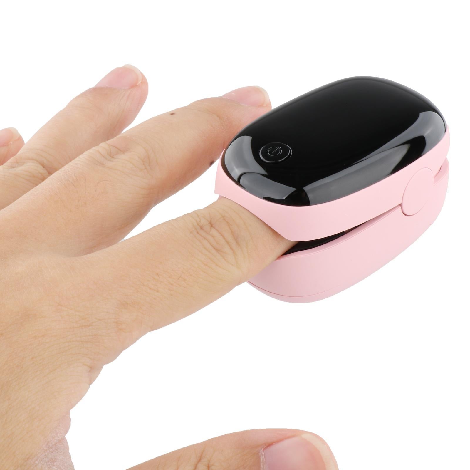 Household Fingertip Oximeter Blood Oxygen Monitor Battery Powered for Office Pink