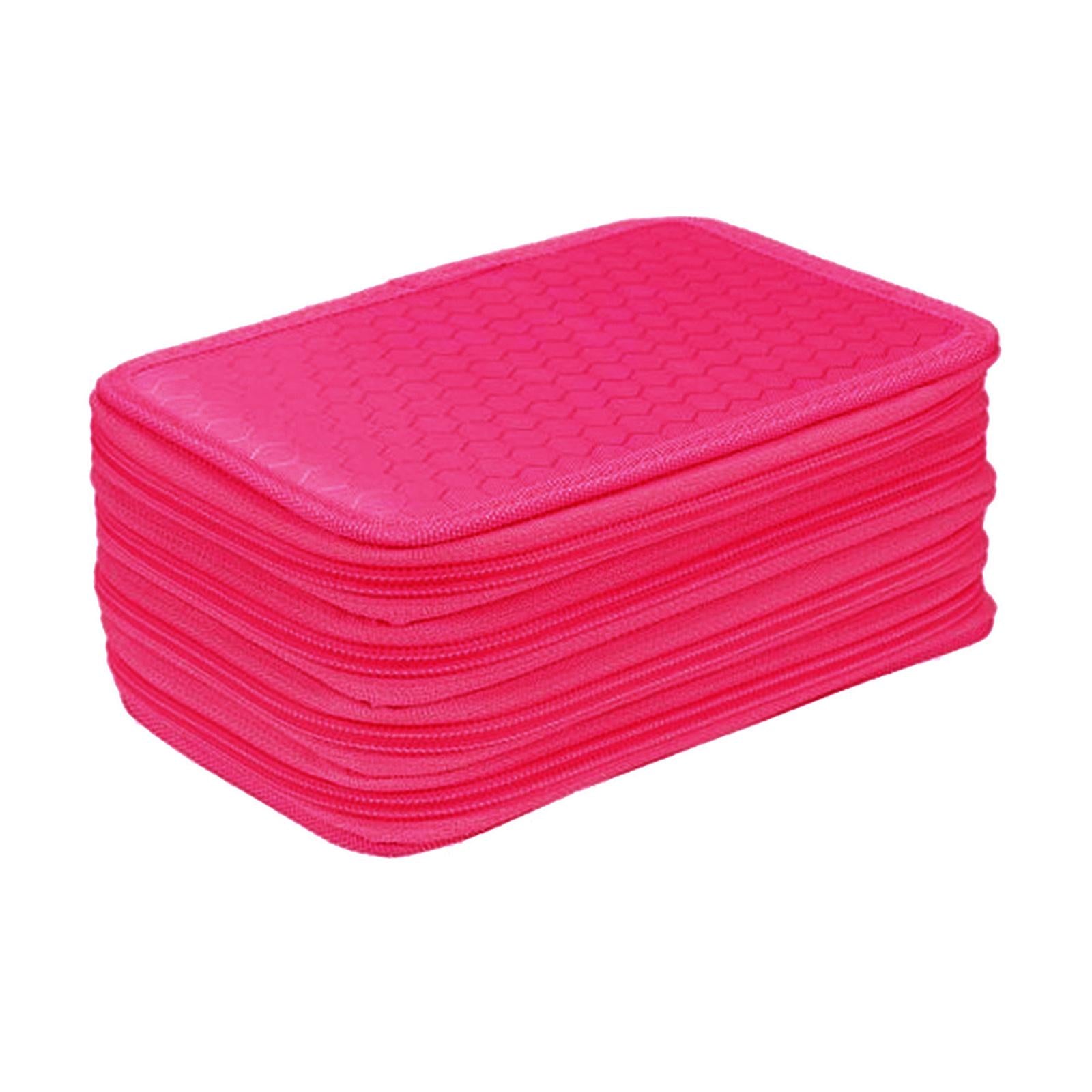 72 Slots Pencil Case for Watercolor Pens Markers Boys Girls Art Supplies Rose