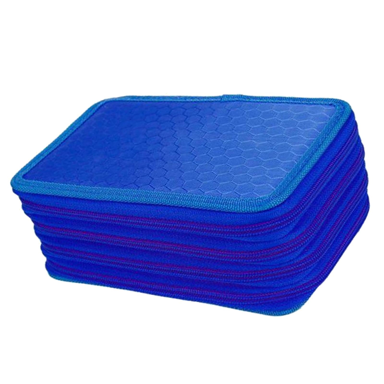 72 Slots Pencil Case for Watercolor Pens Markers Boys Girls Art Supplies Blue