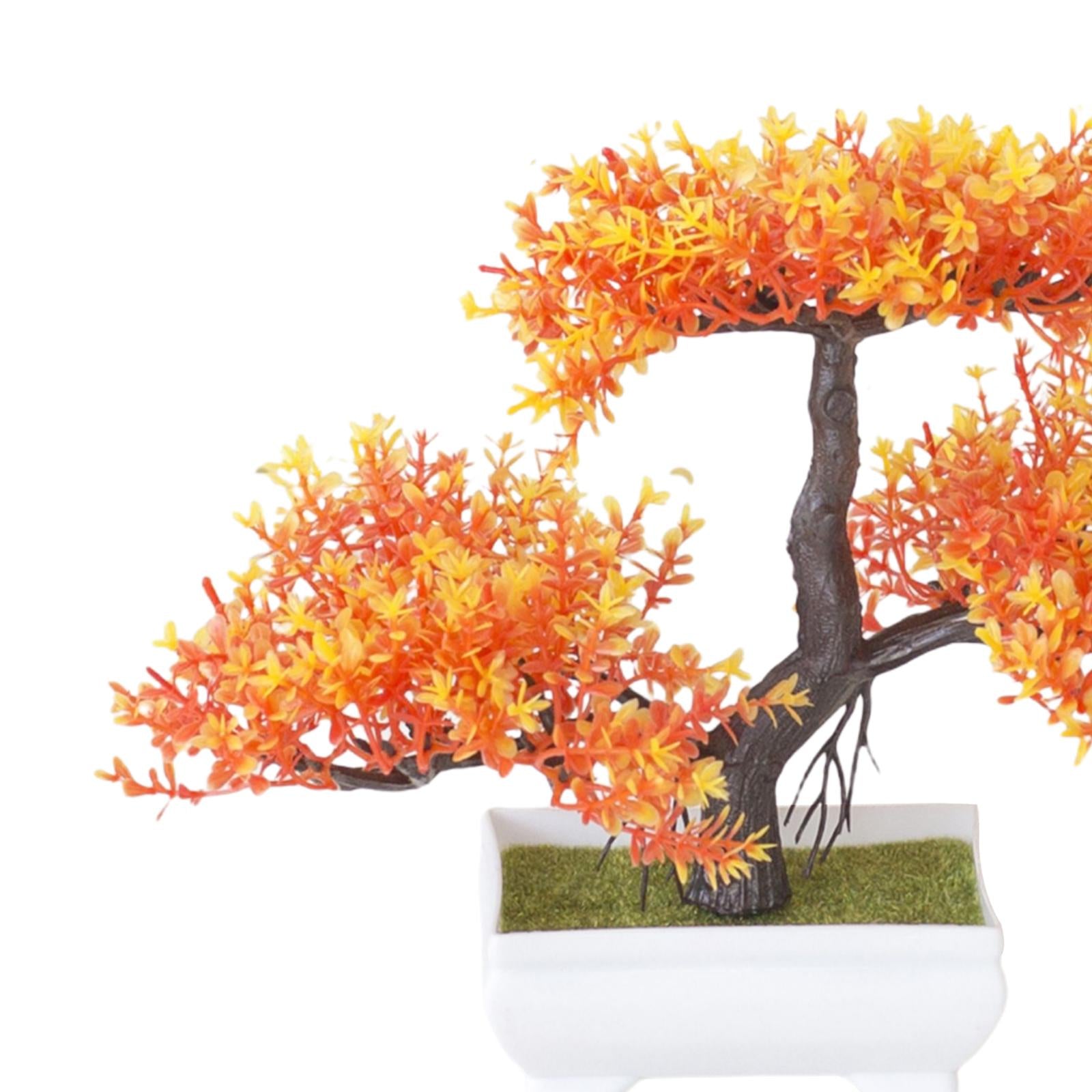 Artificial Plants Bonsai Tree for Home Garden Office Wall Book Shelf Decor Yellow