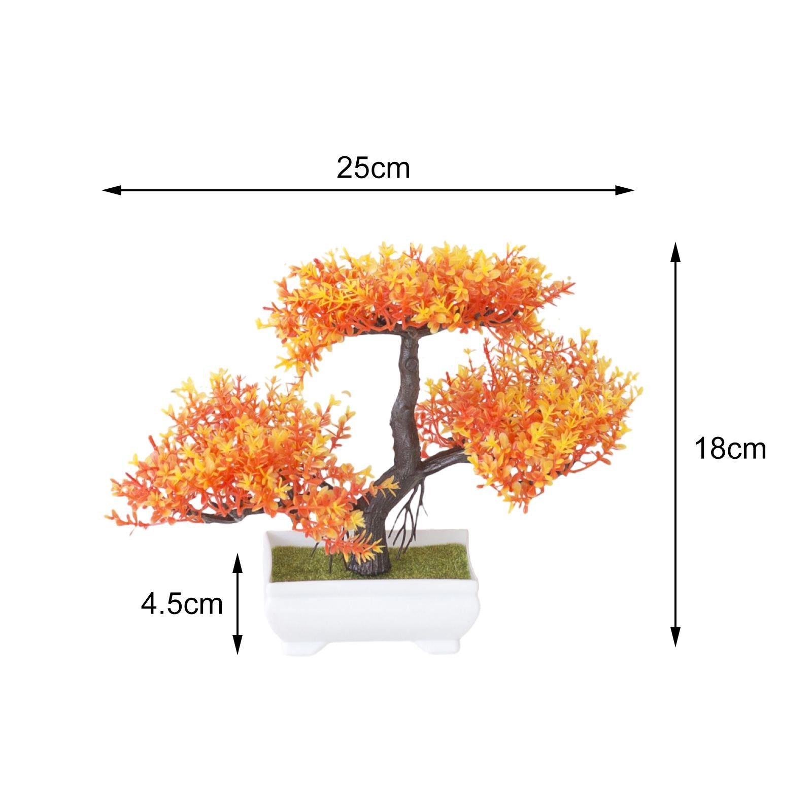 Artificial Plants Bonsai Tree for Home Garden Office Wall Book Shelf Decor Yellow
