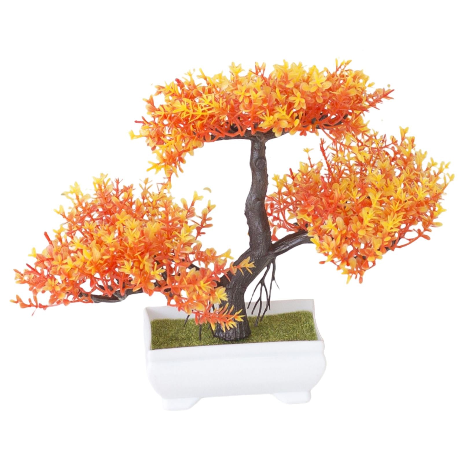 Artificial Plants Bonsai Tree for Home Garden Office Wall Book Shelf Decor Yellow