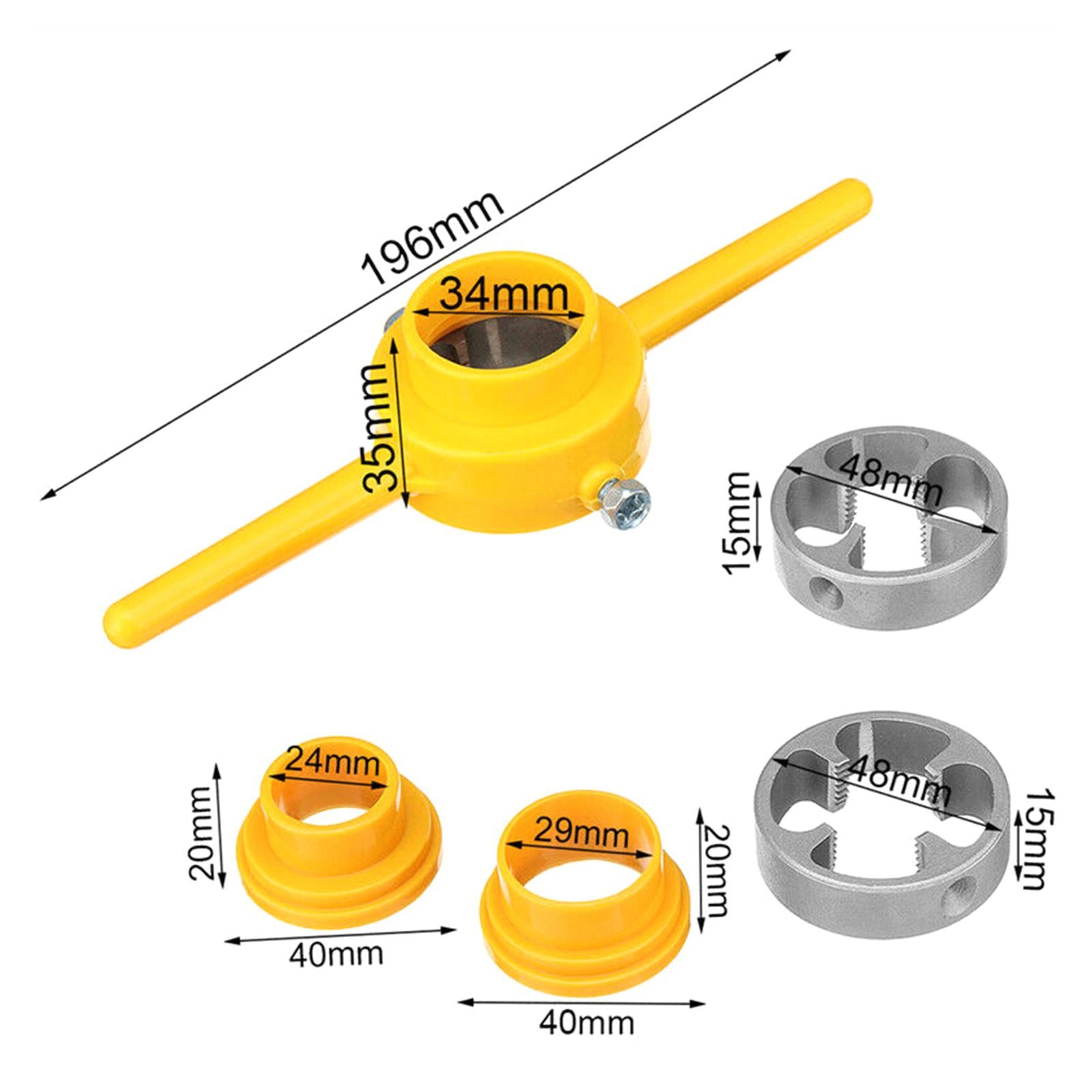 Thread Maker Tools Kit NPT Die Set 1/2 Inch 3/4 Inch 1 Inch For Pumps Pipes